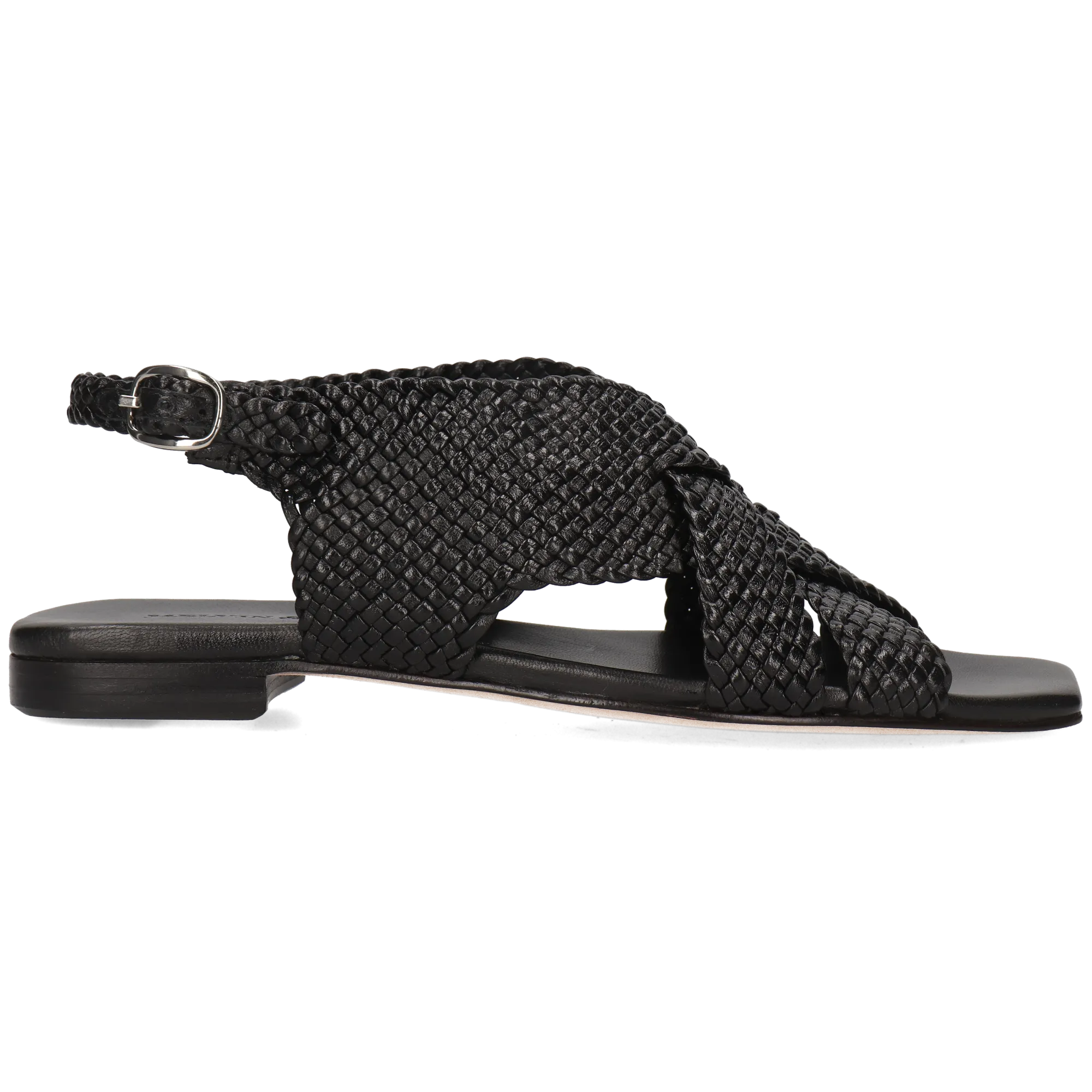 Sandales à talon plat Noir SANDRINE 5