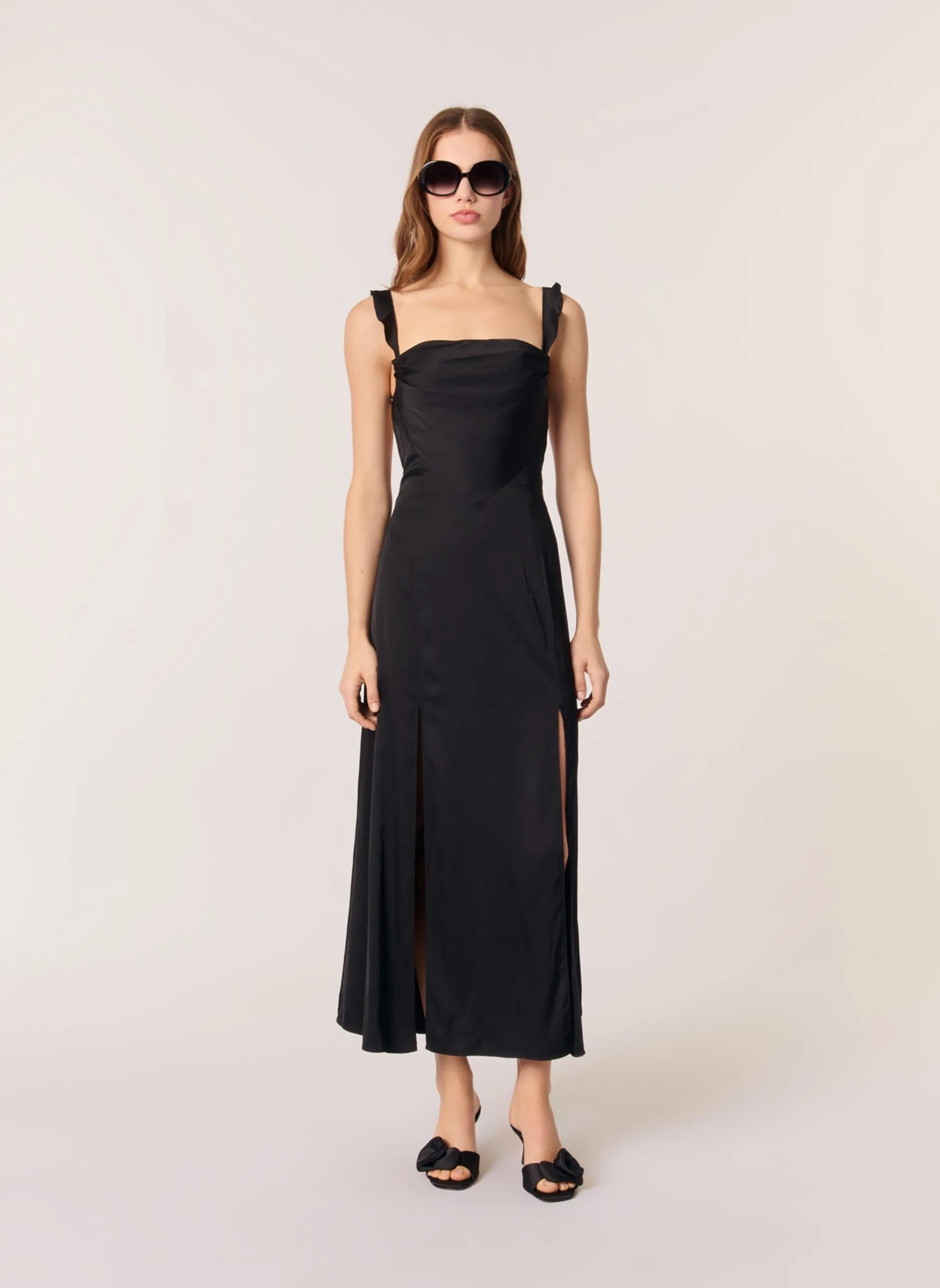 Robe longue cintrée Noir
