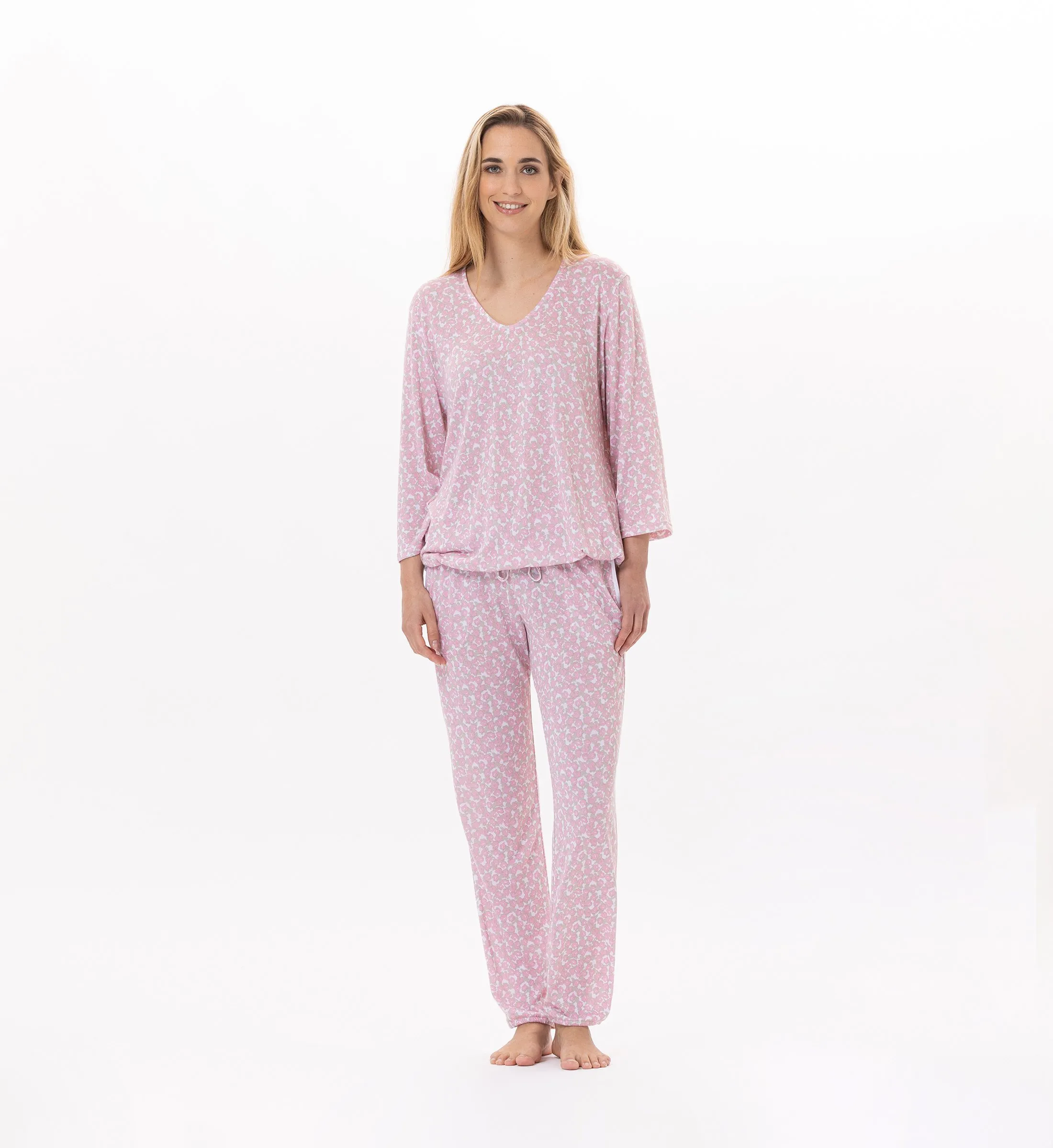 Jogging en viscose Rose CALISSON 912