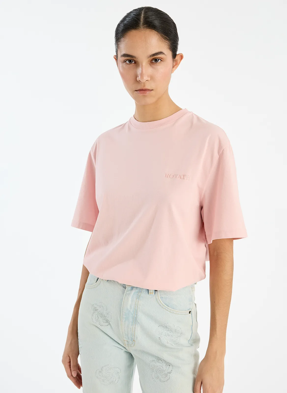 Tee-shirt oversize en coton bio Rose