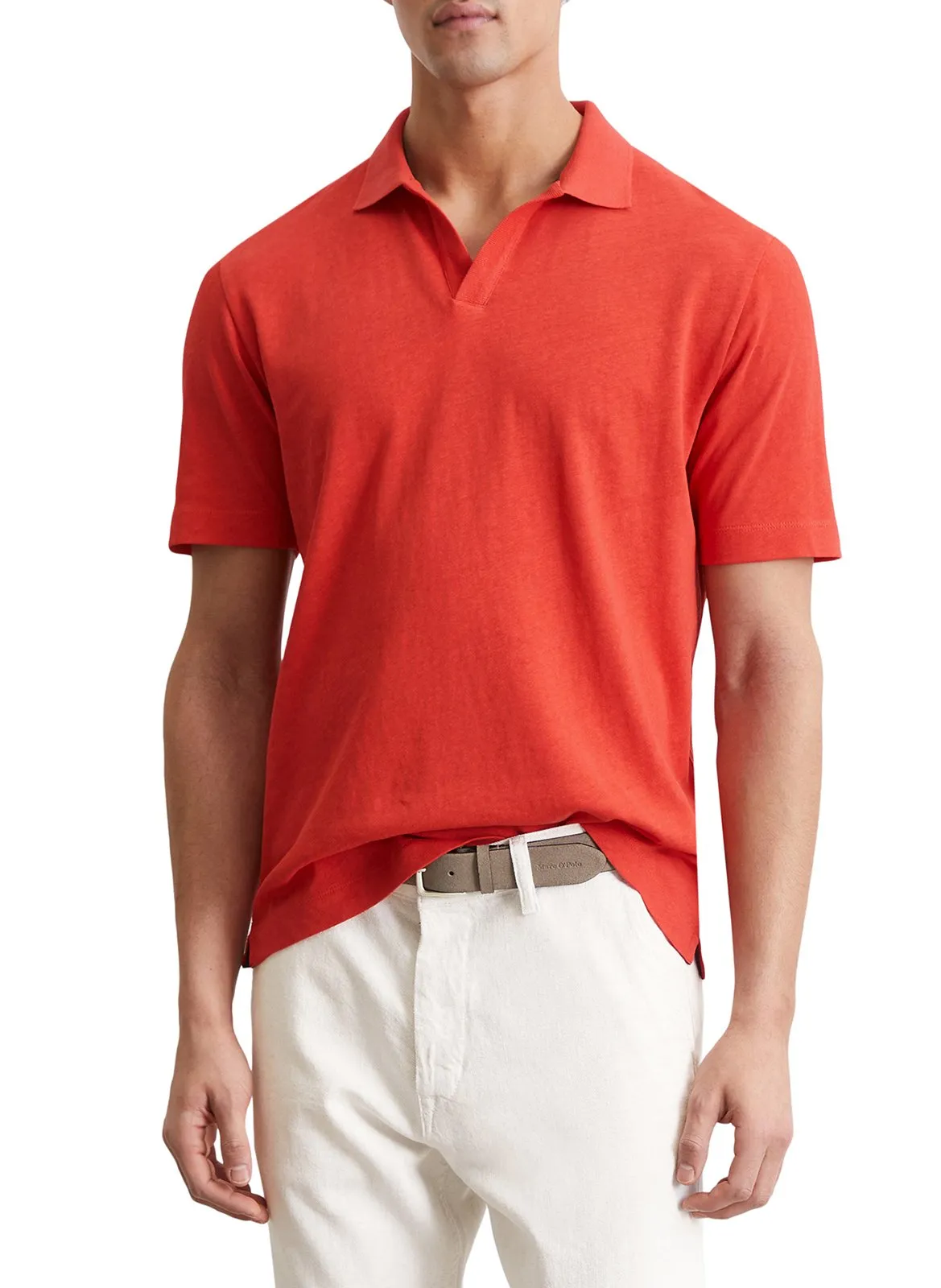 Polo regular-fit en coton mélangé Orange