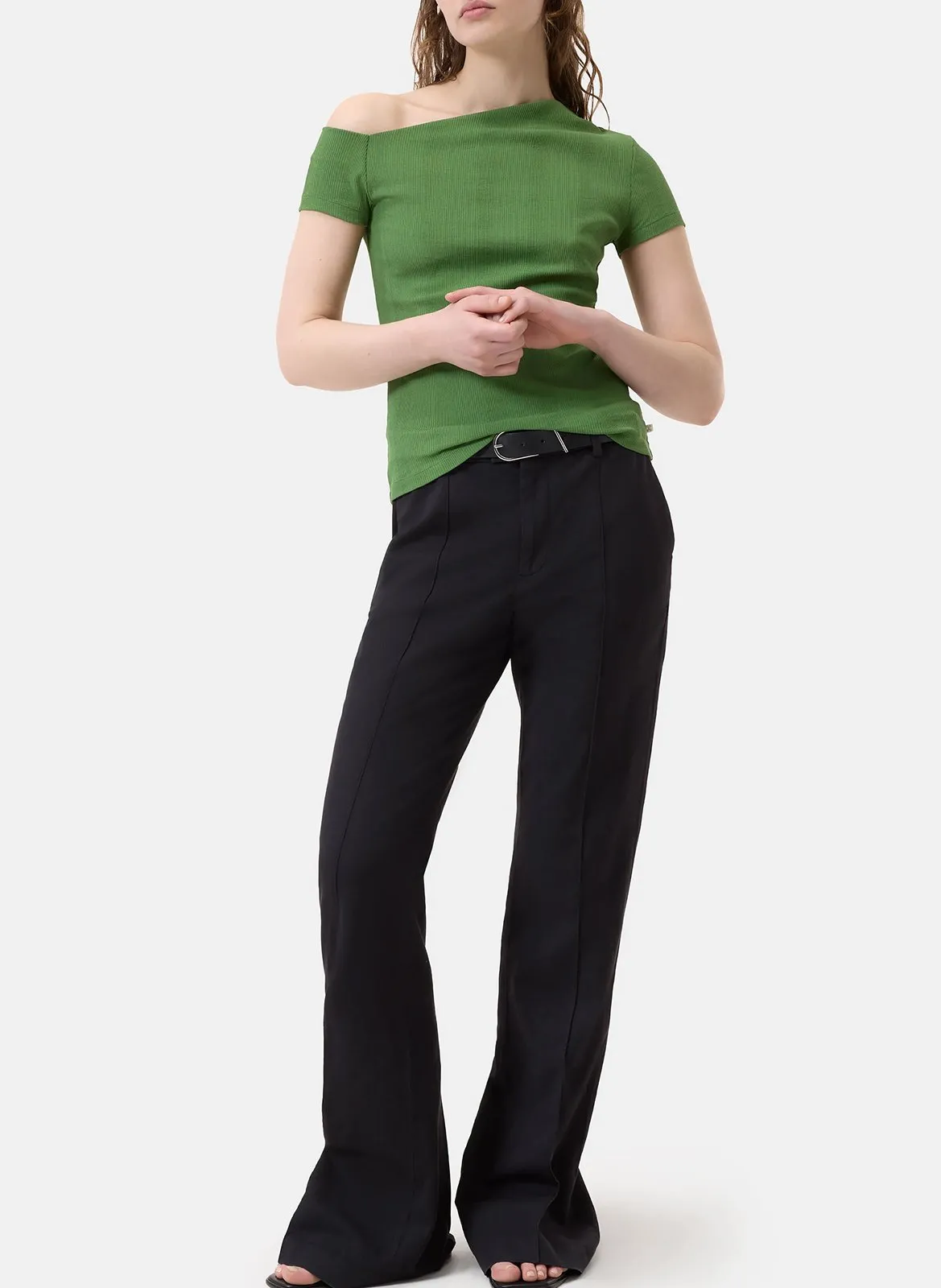 Tee-shirt ajusté asymétrique Vert