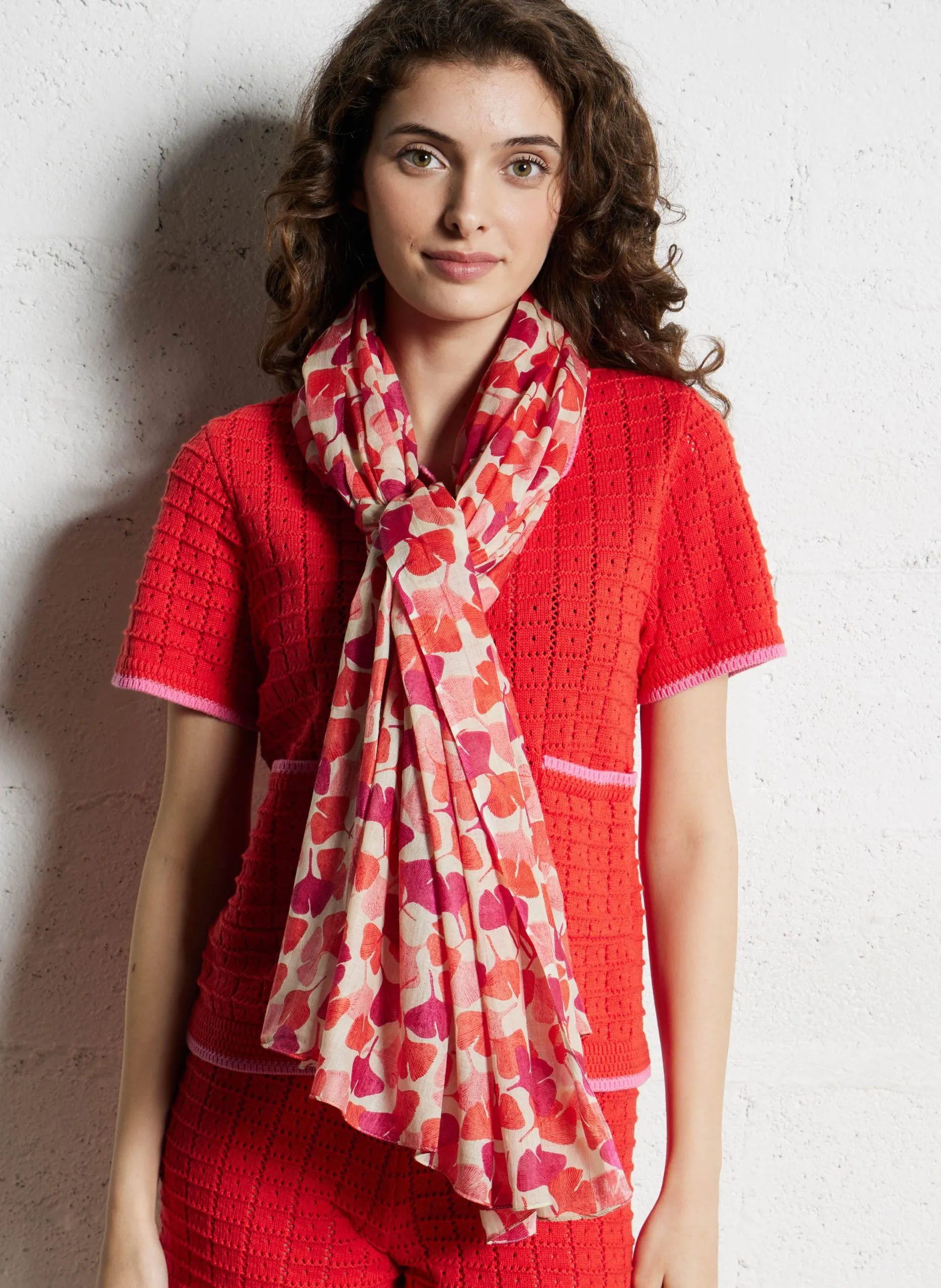 Foulard en coton imprimé Multicolore