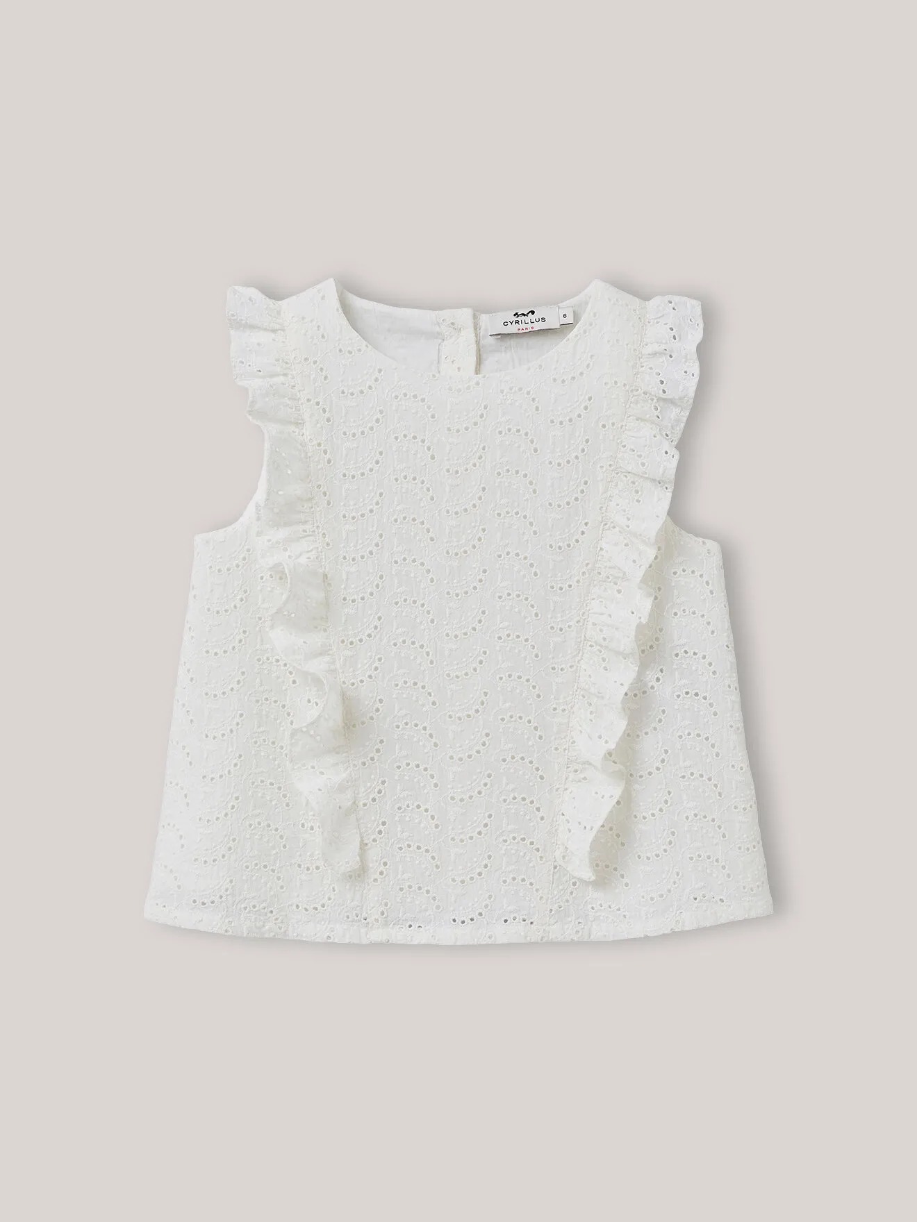 Blouse broderie anglaise Blanc