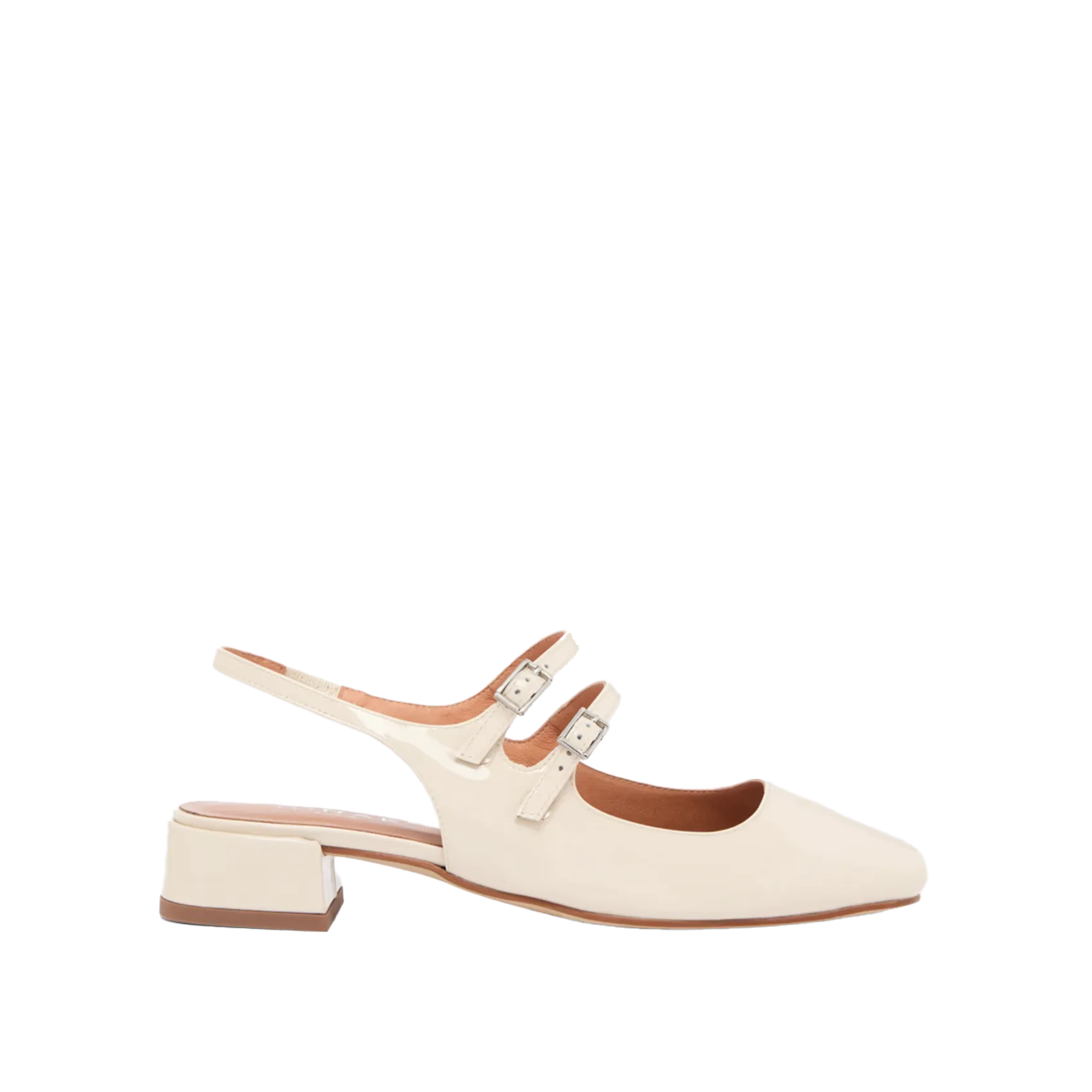 Babies en cuir vernis Marron DOBLE