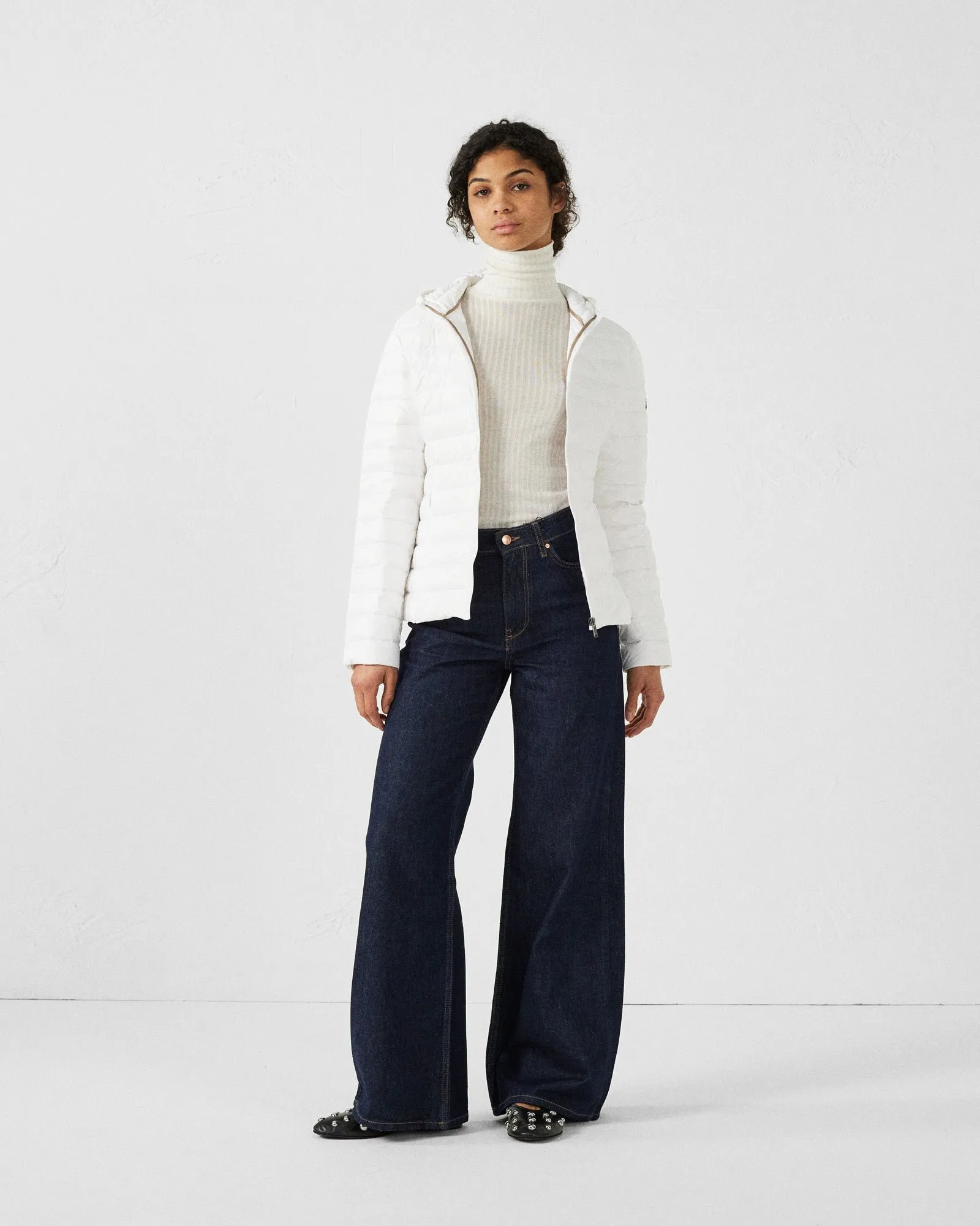 Doudoune légère à capuche cloe Blanc