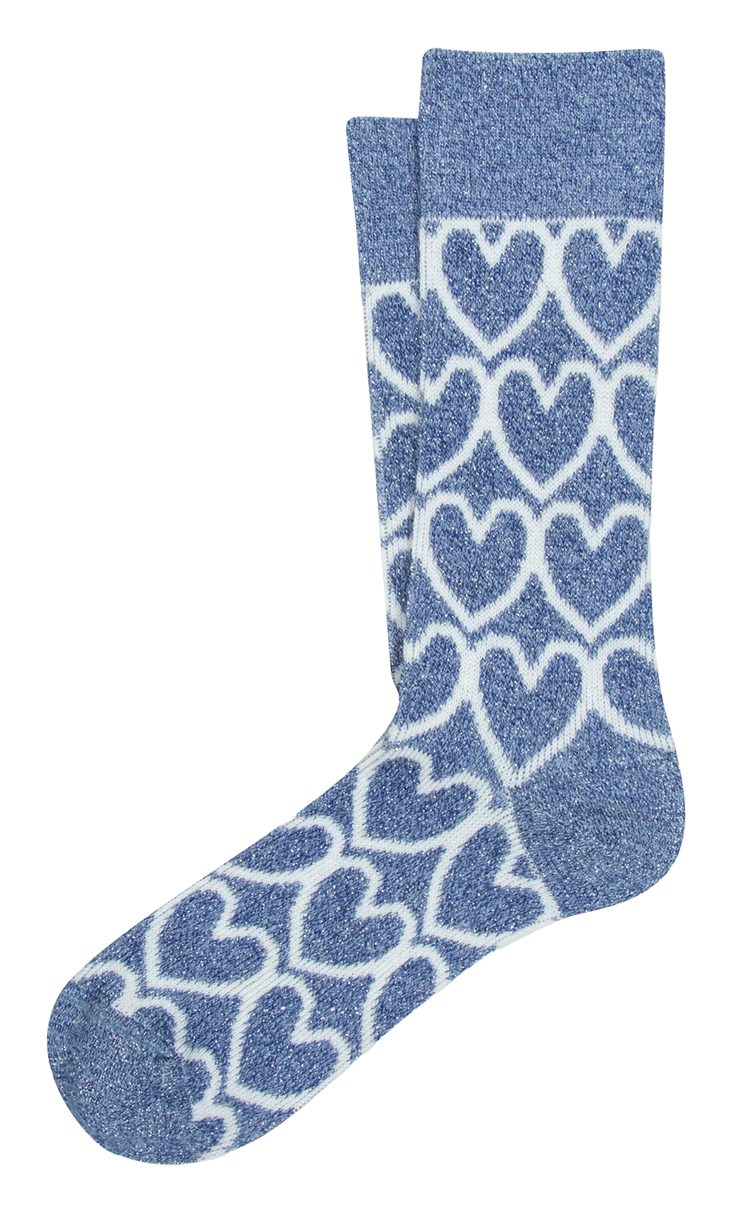 Chaussettes imprimées en coton bio mélangé Bleu GEDSER