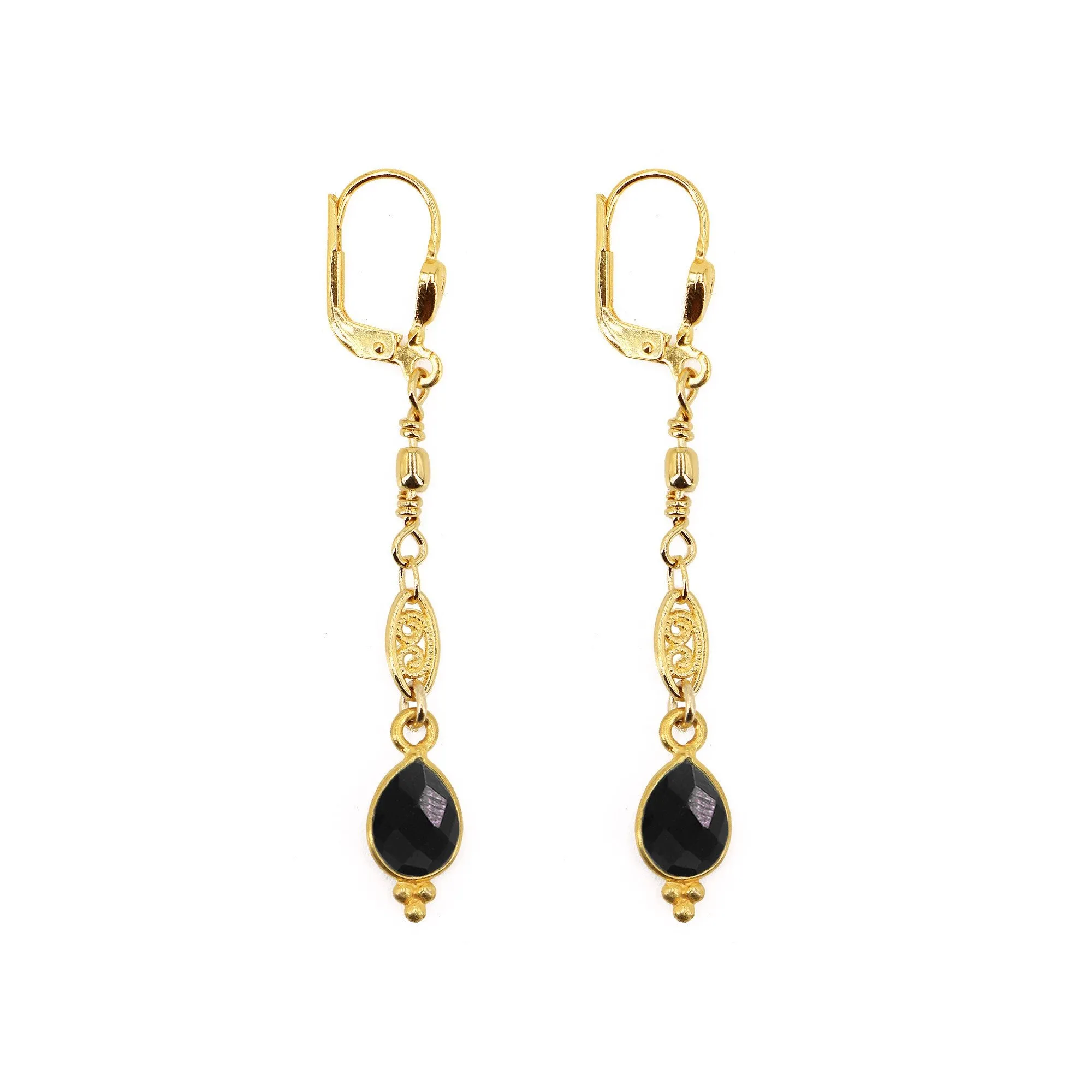 Boucles longues Noir THALIA