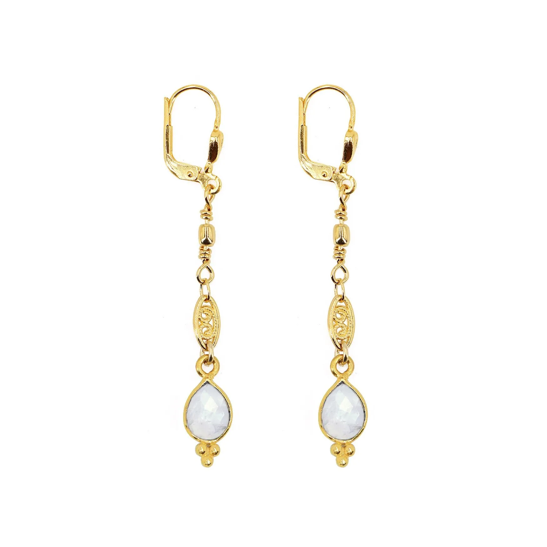 Boucles longues Blanc THALIA