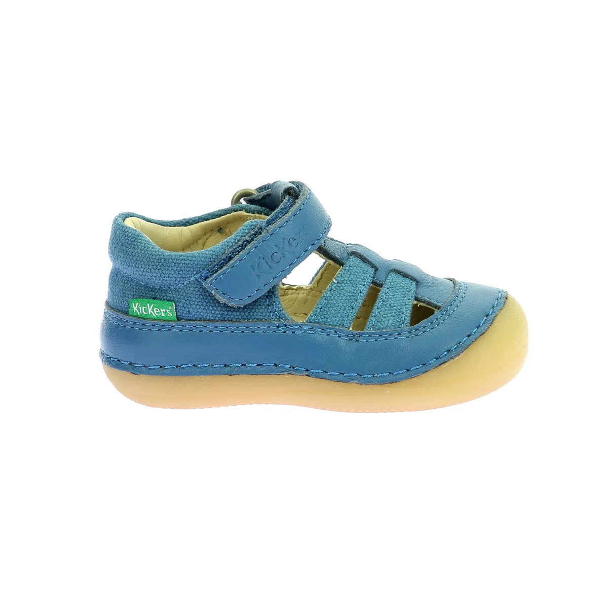 Salomés cuir Bleu KICK SUSHYK