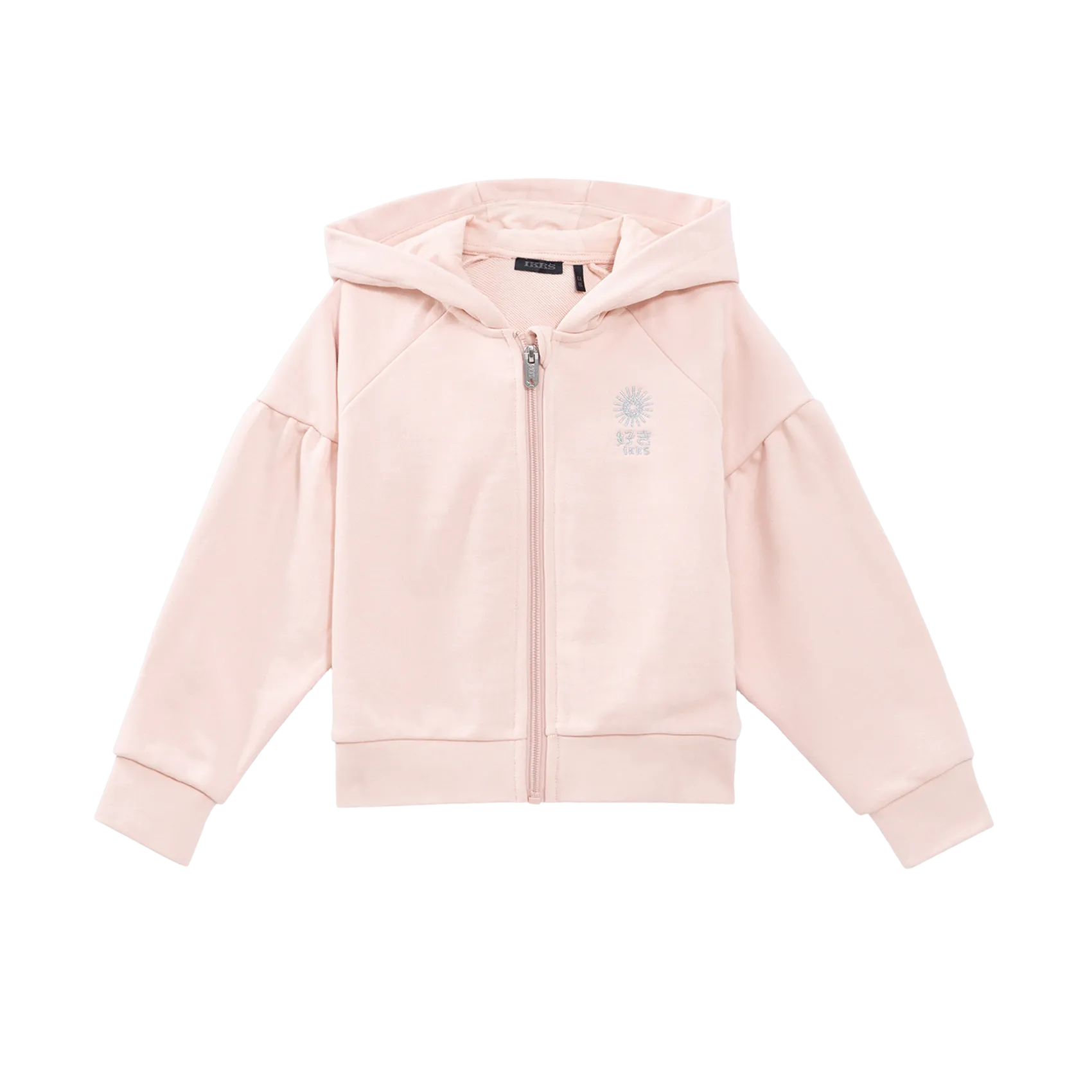 Cardigan zippé manches longues Rose