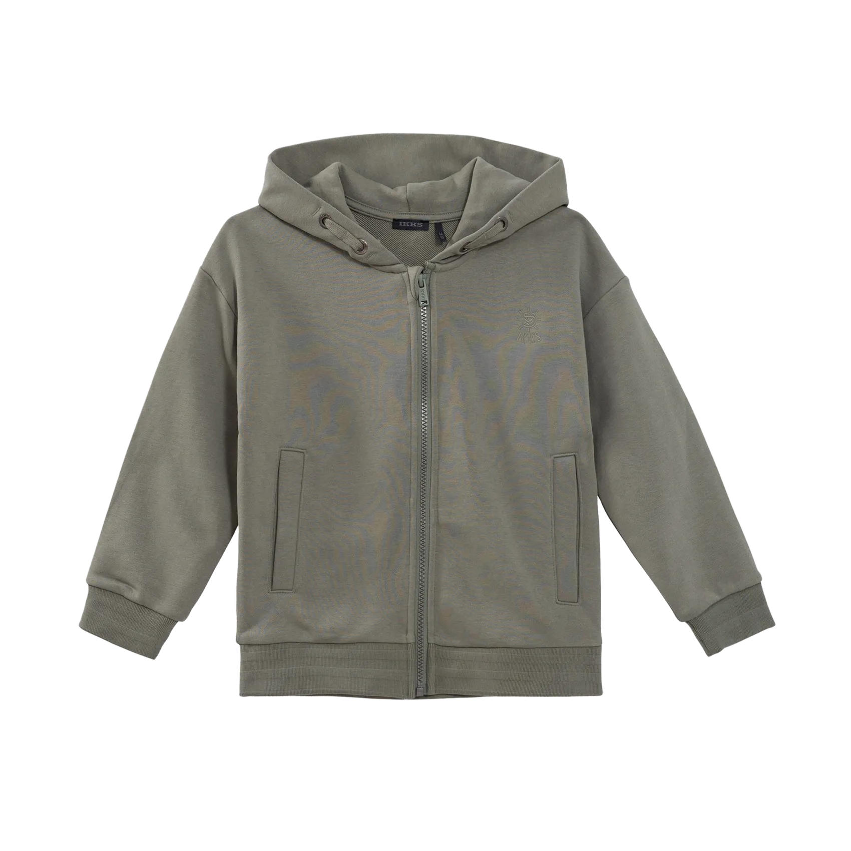 Cardigan zippé à capuche Kaki