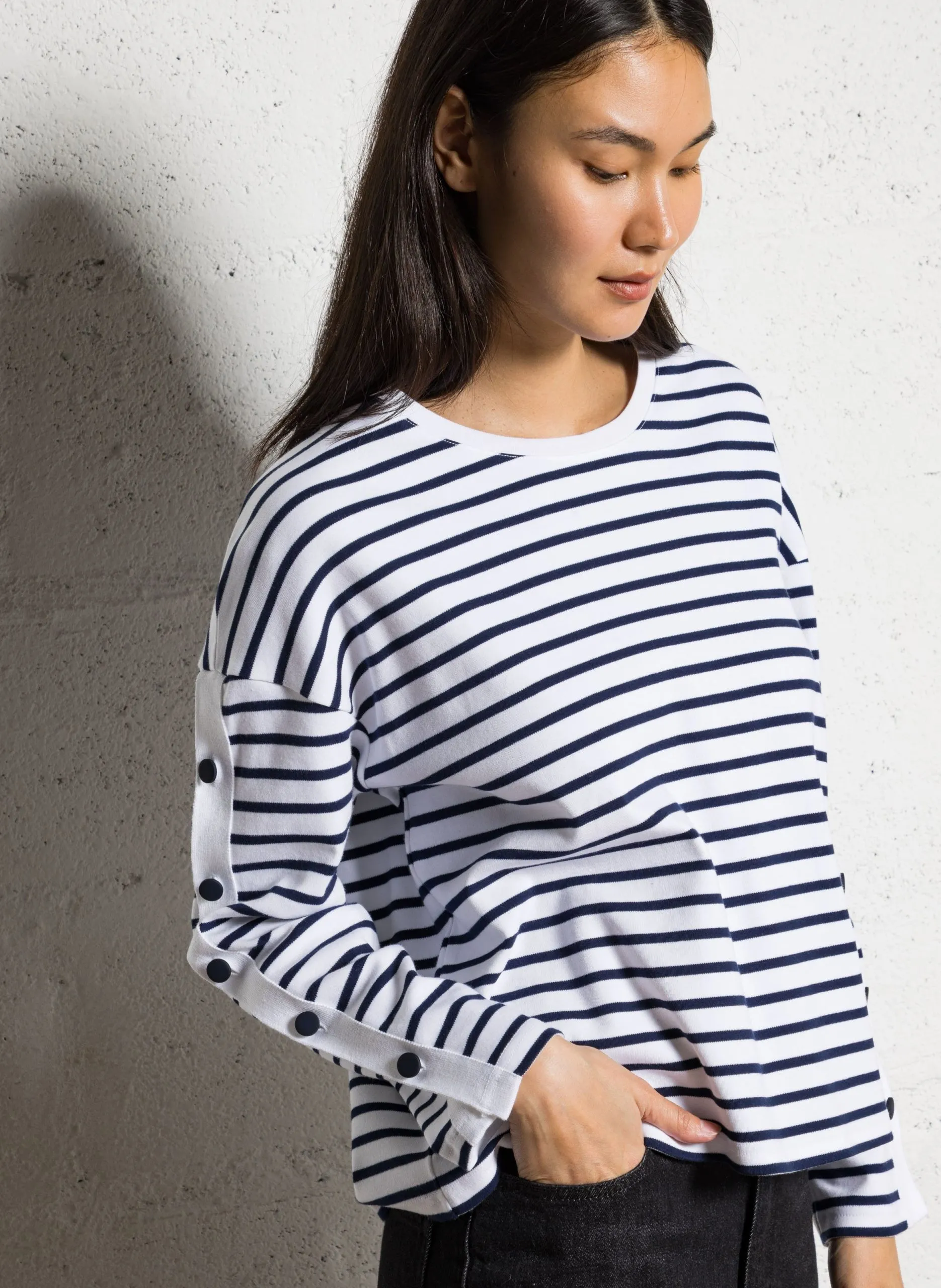 Tee-shirt oversize col rond en coton Multicolore