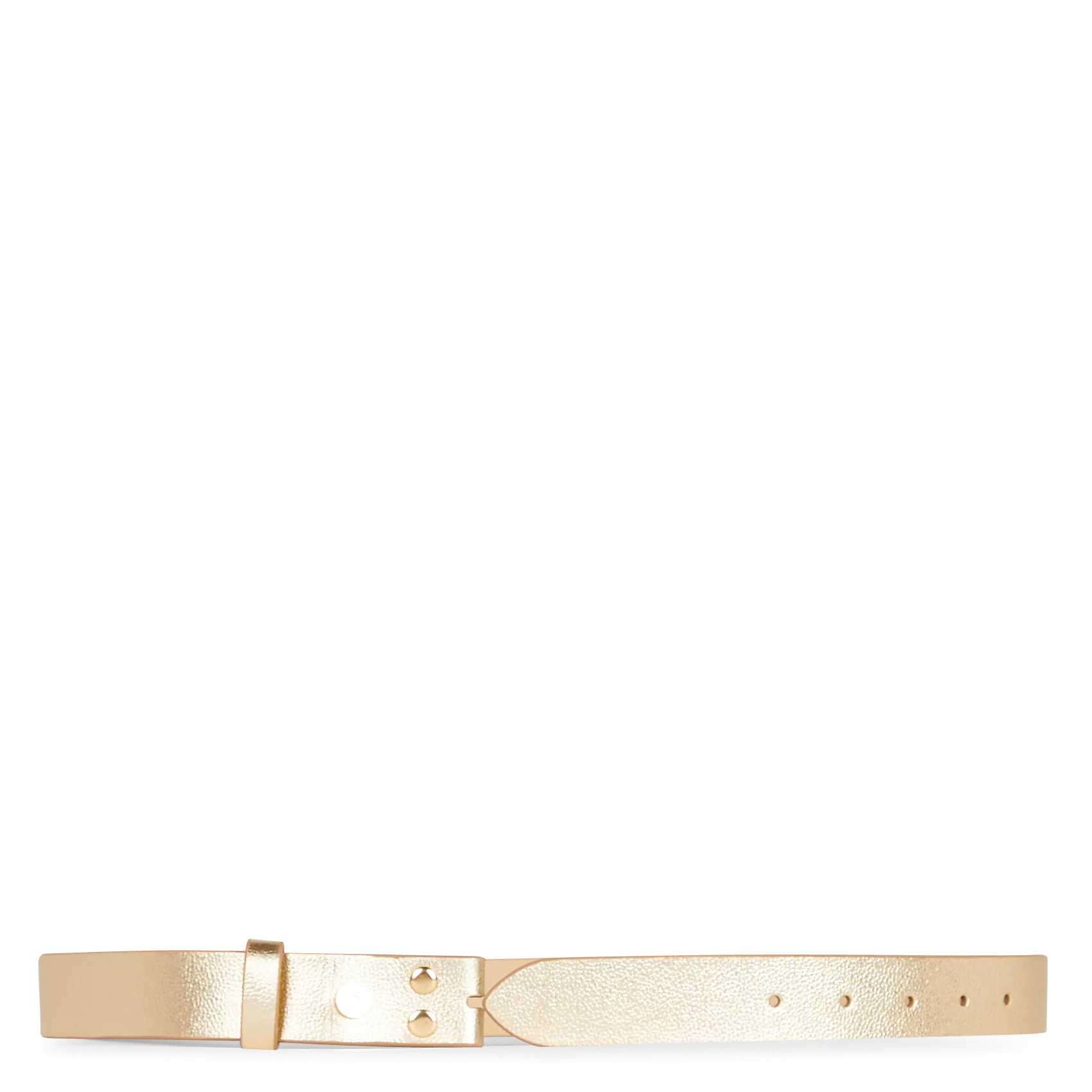 Corps de ceinture en cuir métallisé Argent AMOR