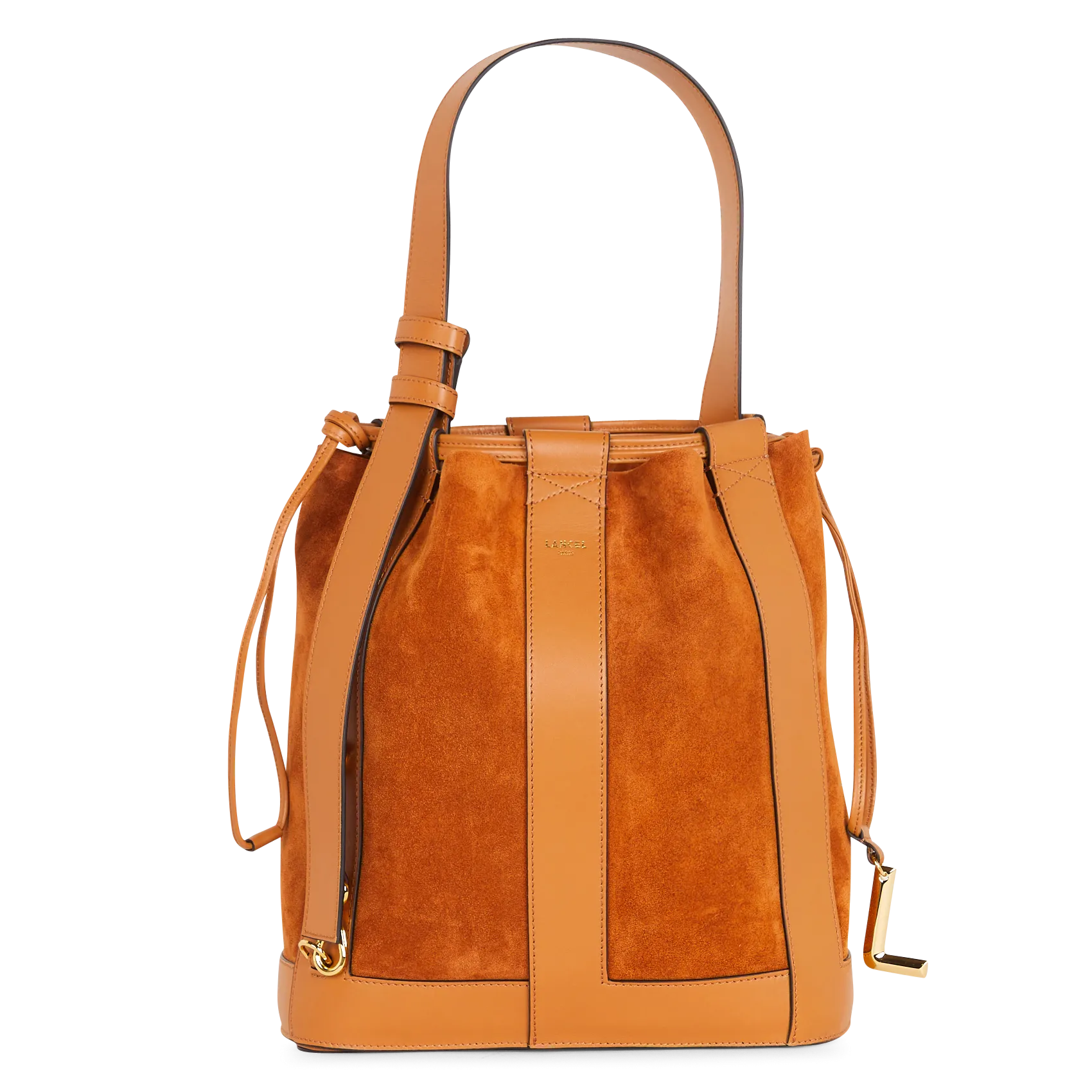 Sac seau en cuir Beige ELLES