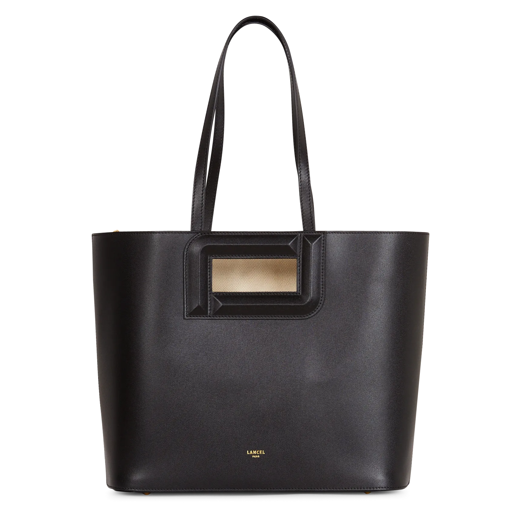 Cabas en cuir Noir ANGELE M