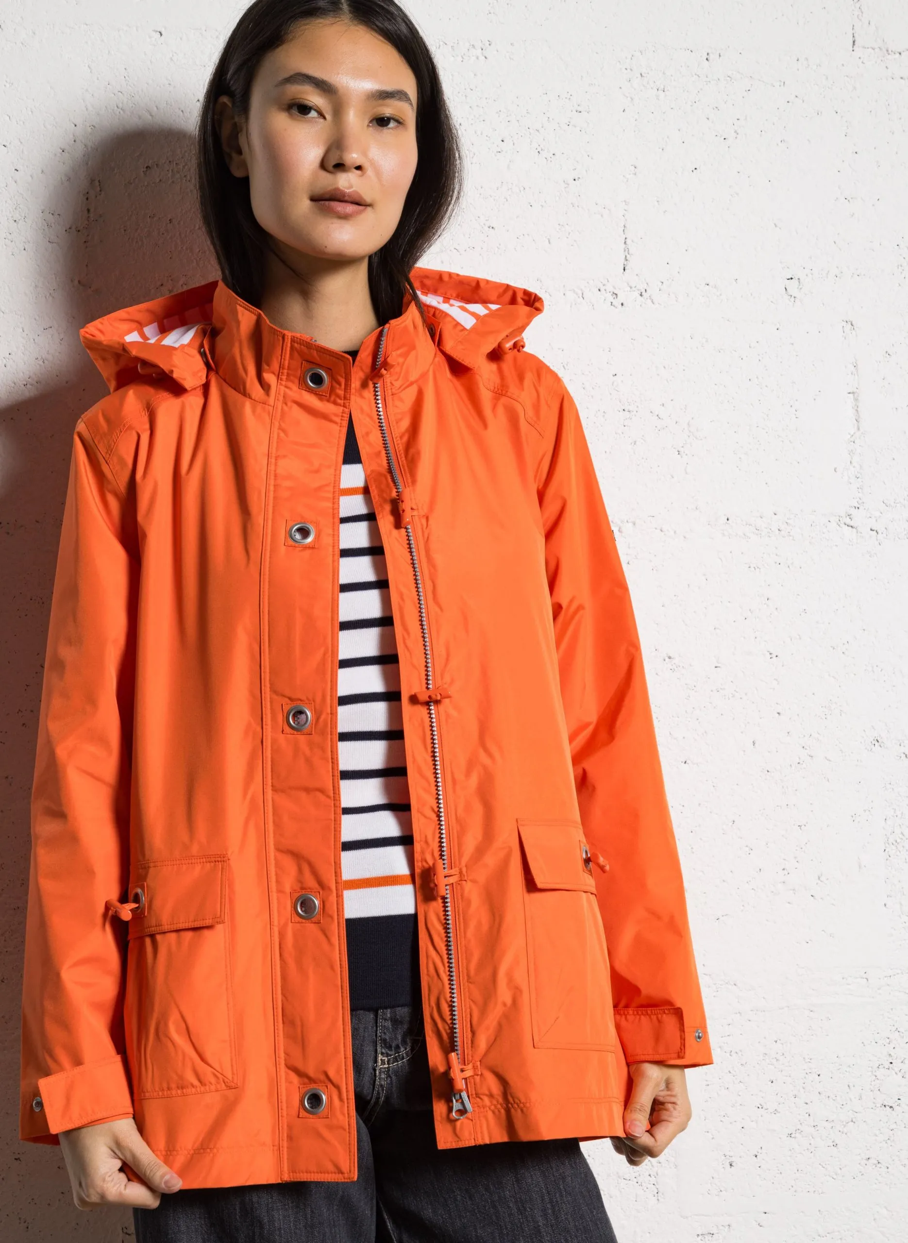 Coupe-vent à capuche Orange AUDIERNE