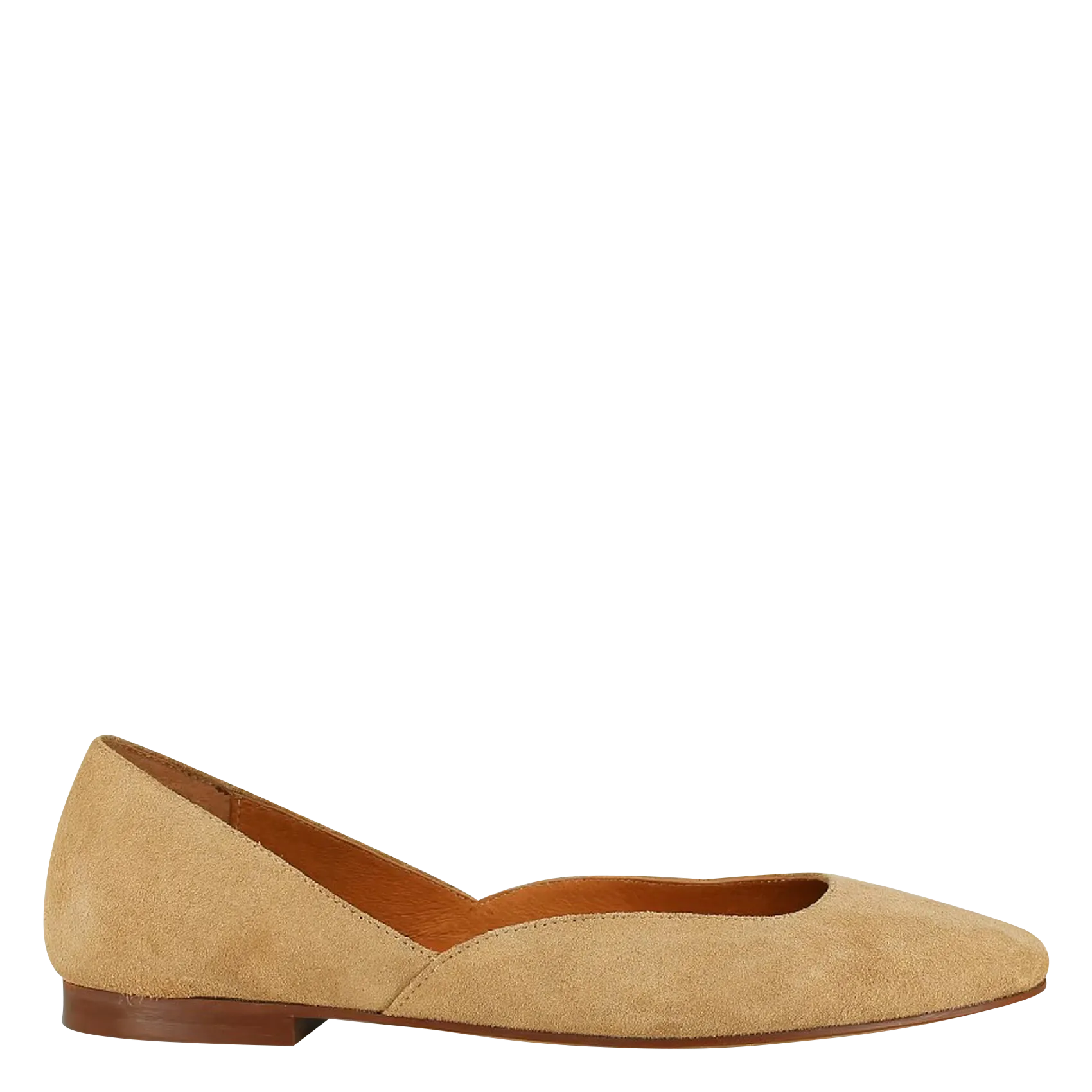 Ballerines en cuir velours Beige DOMELIA