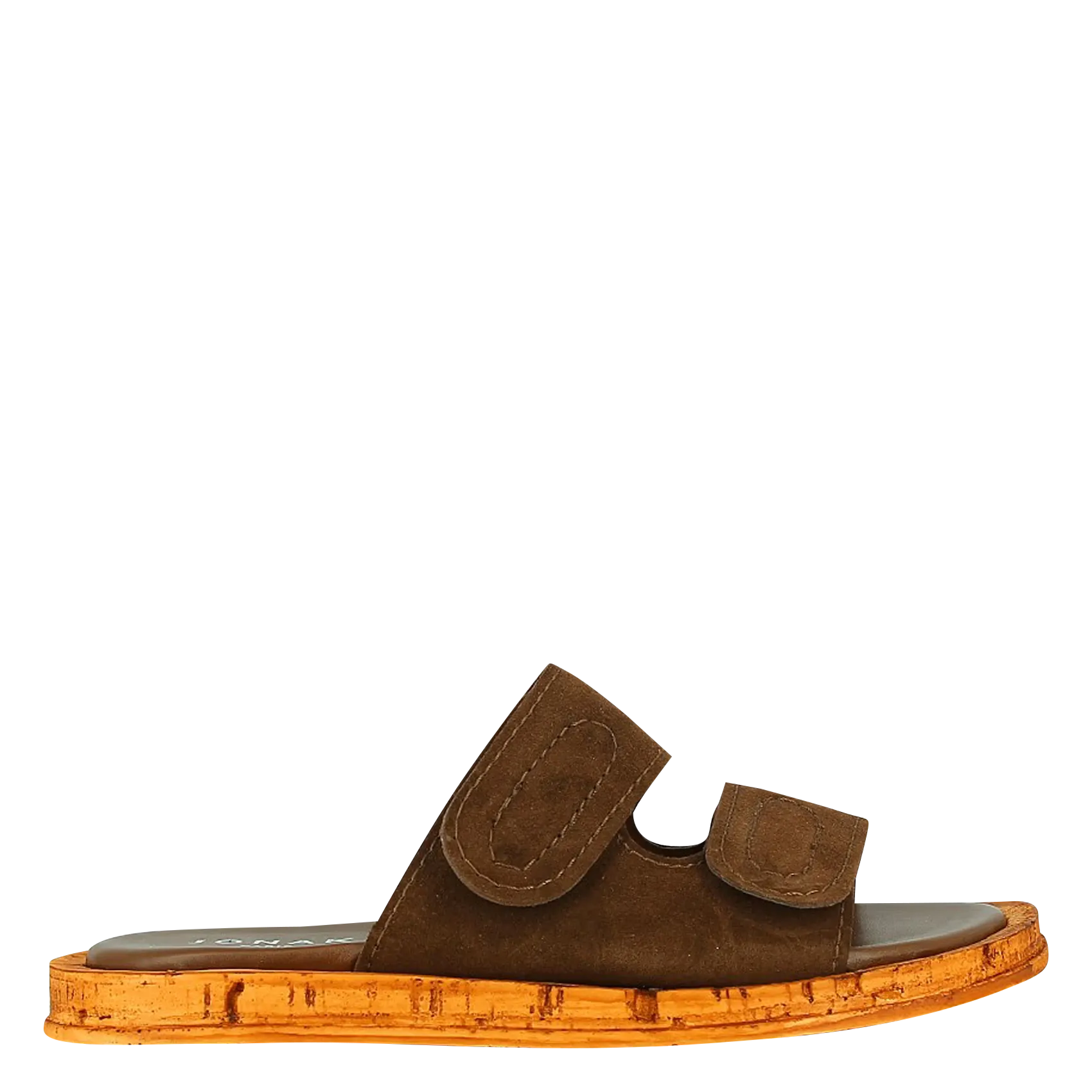 Mules en cuir velours Marron ELSIE