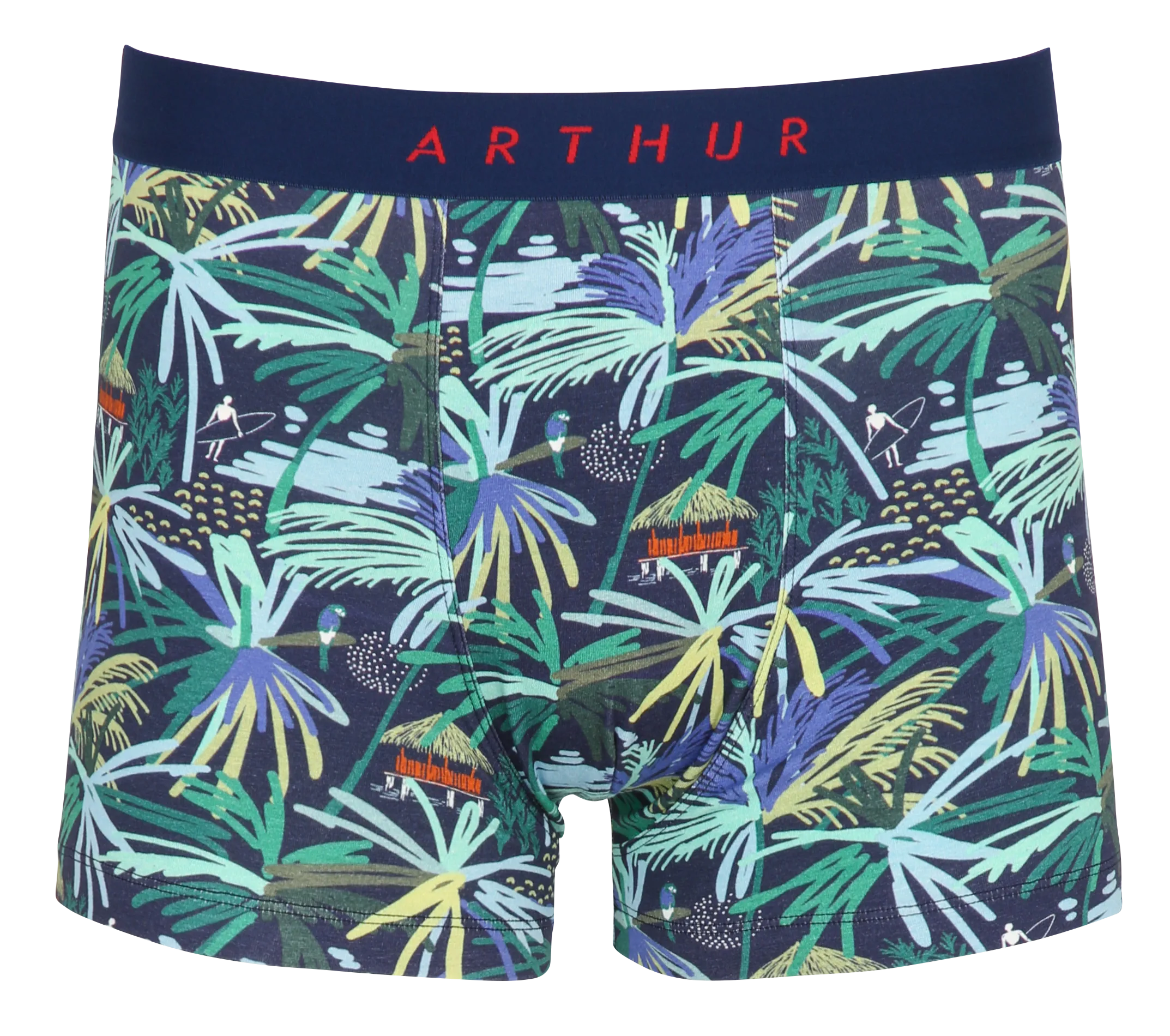 Boxer en coton mélangé imprimé Multicolore