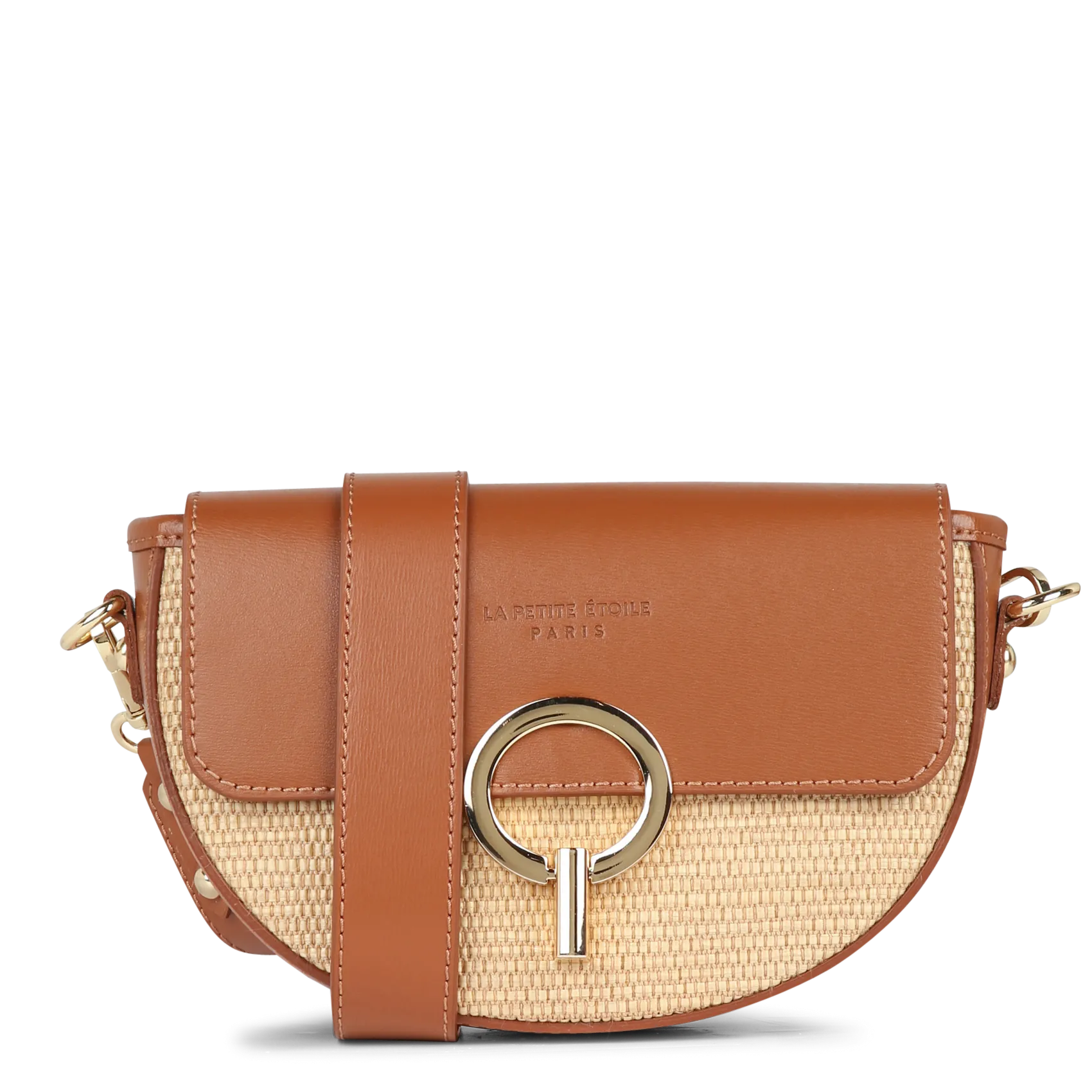 Sac bandoulière bi-matière Marron JIM R