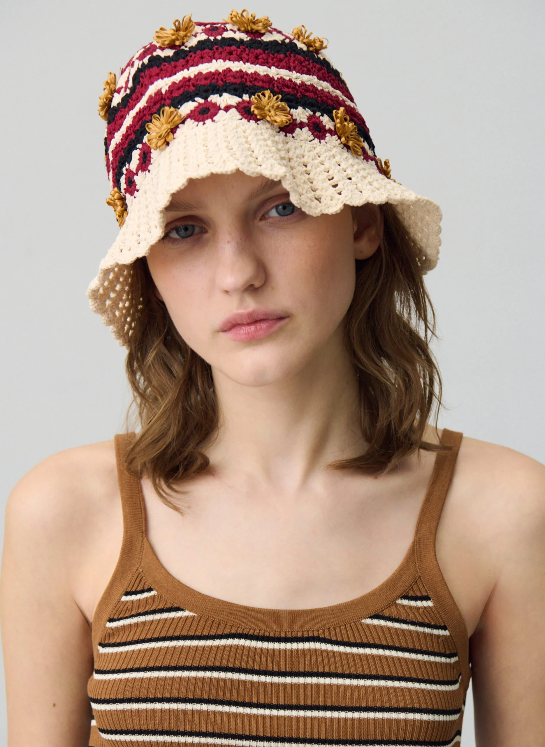 Chapeau en crochet Multicolore