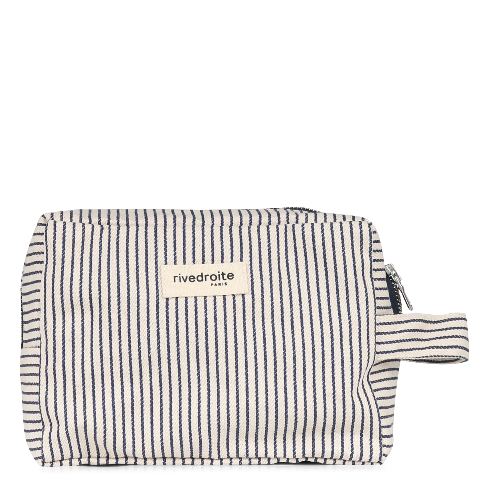 Trousse zippée à rayures Blanc TOURNELLES XL
