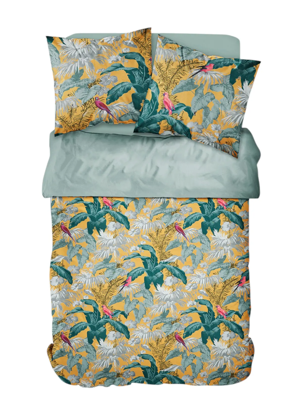 Parure de lit imprimé en coton Jaune SUNSHINE BELLA