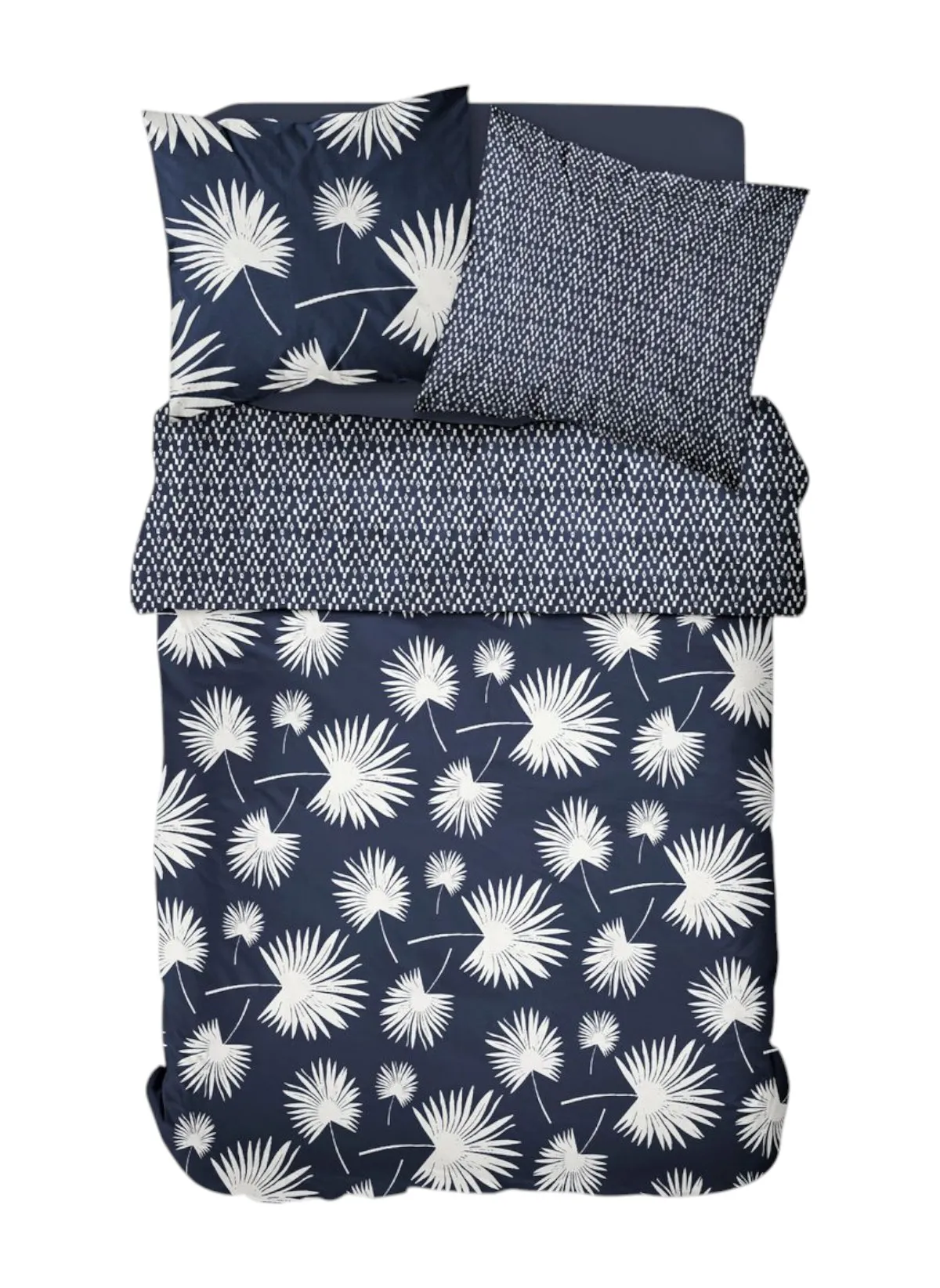 Parure de lit imprimé en coton Bleu SUNSHINE LOLA