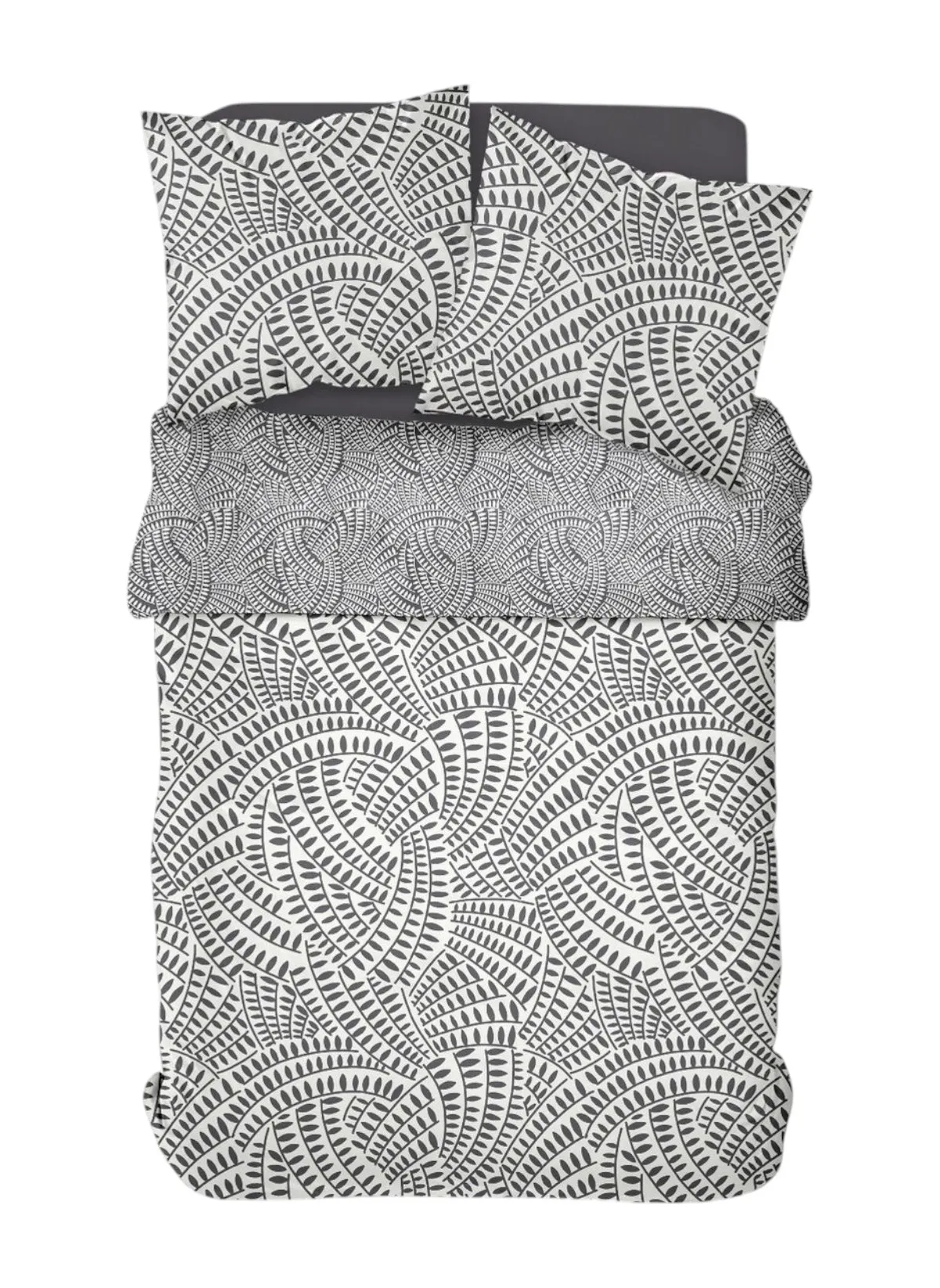 Parure de lit imprimé en coton Blanc SUNSHINE LISA