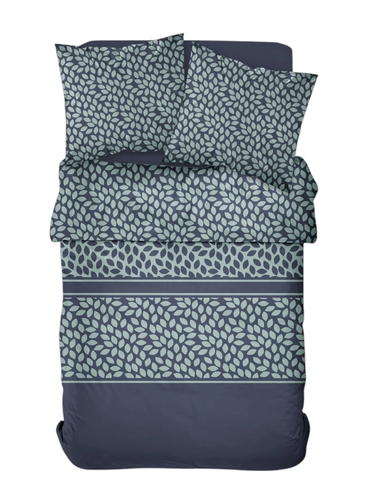 Parure de lit imprimé en coton Bleu FLANELLE