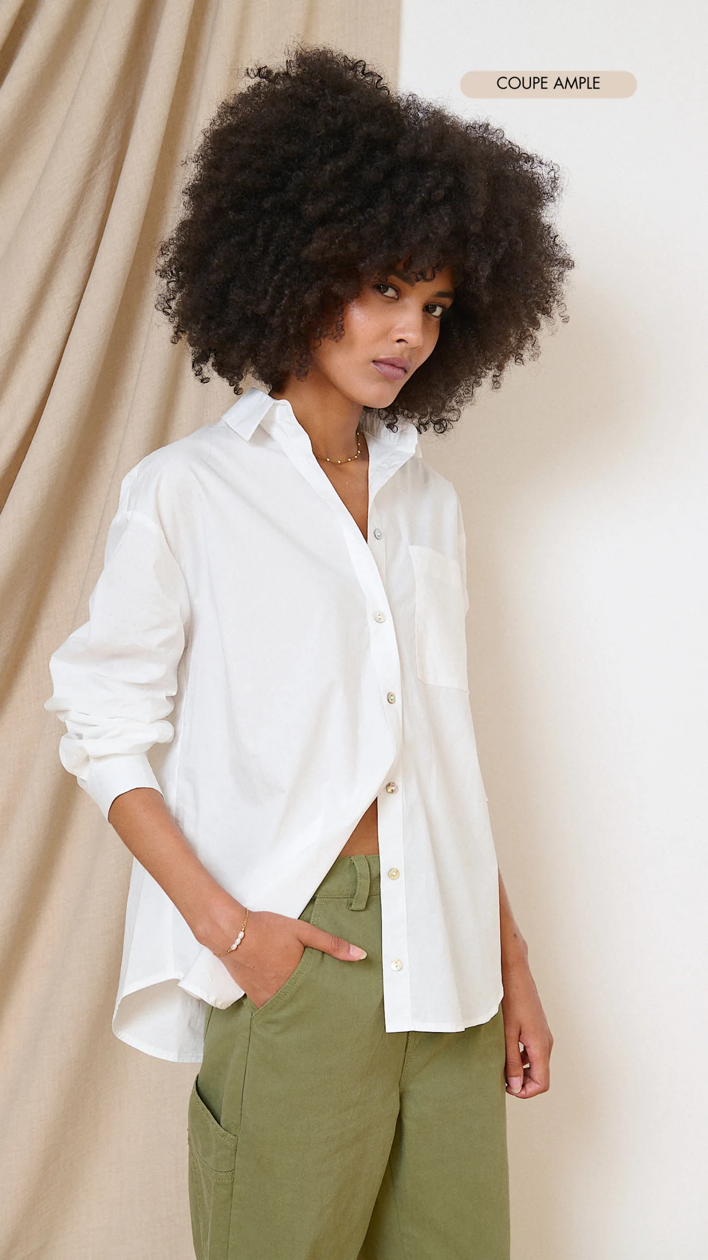 Chemise manches longues Blanc TED