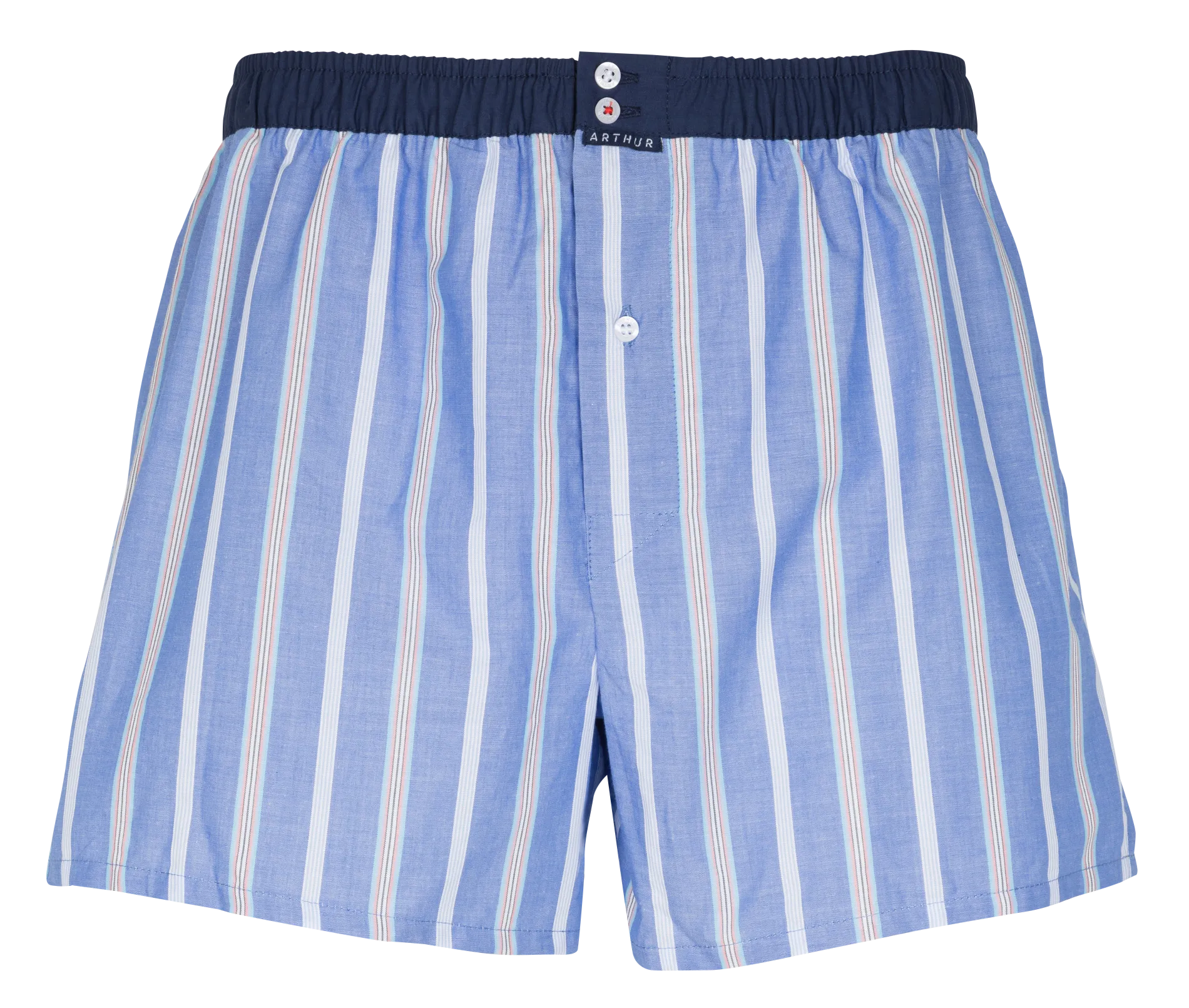 Short de pyjama rayé en coton Bleu
