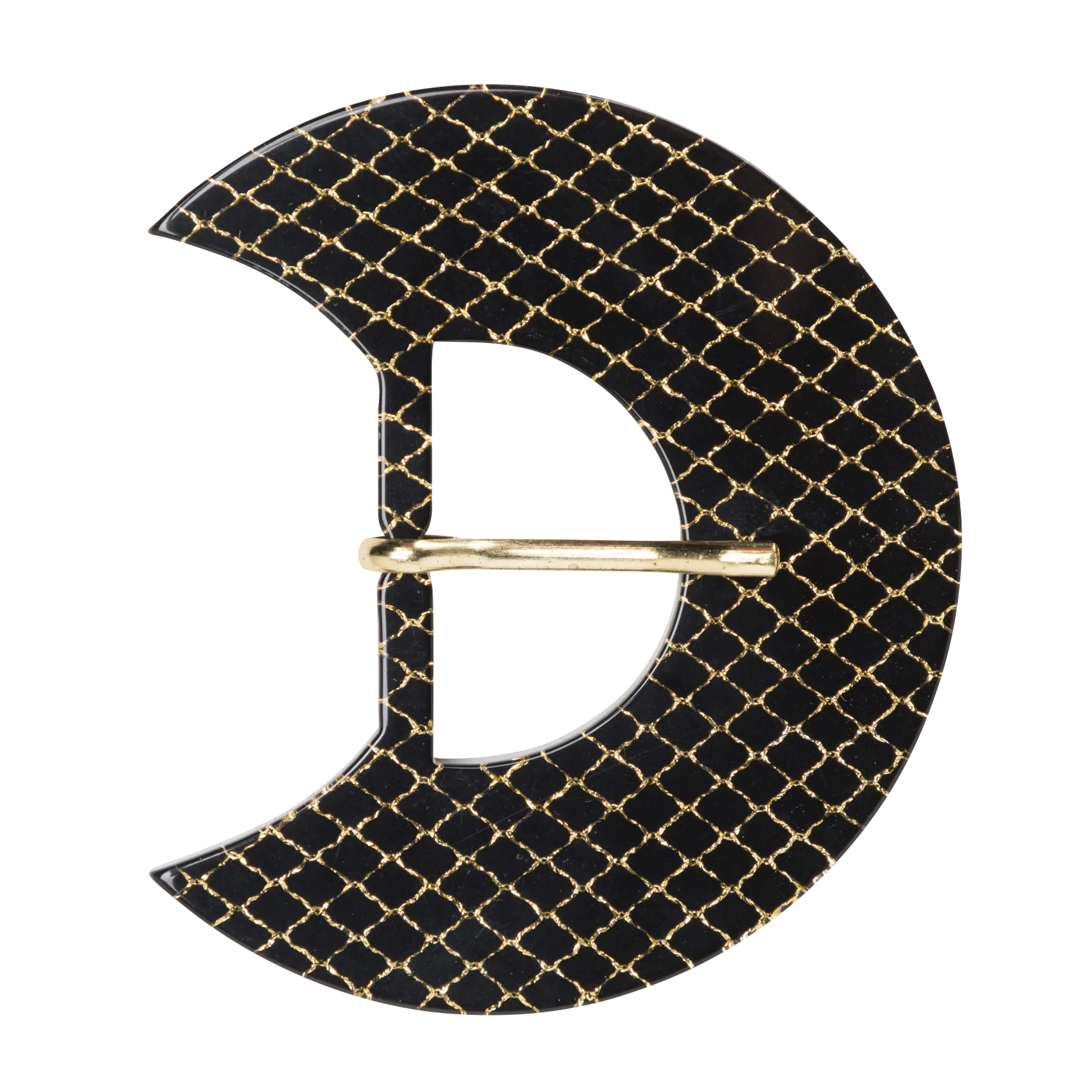 Boucle de ceinture en résine Noir AMAL