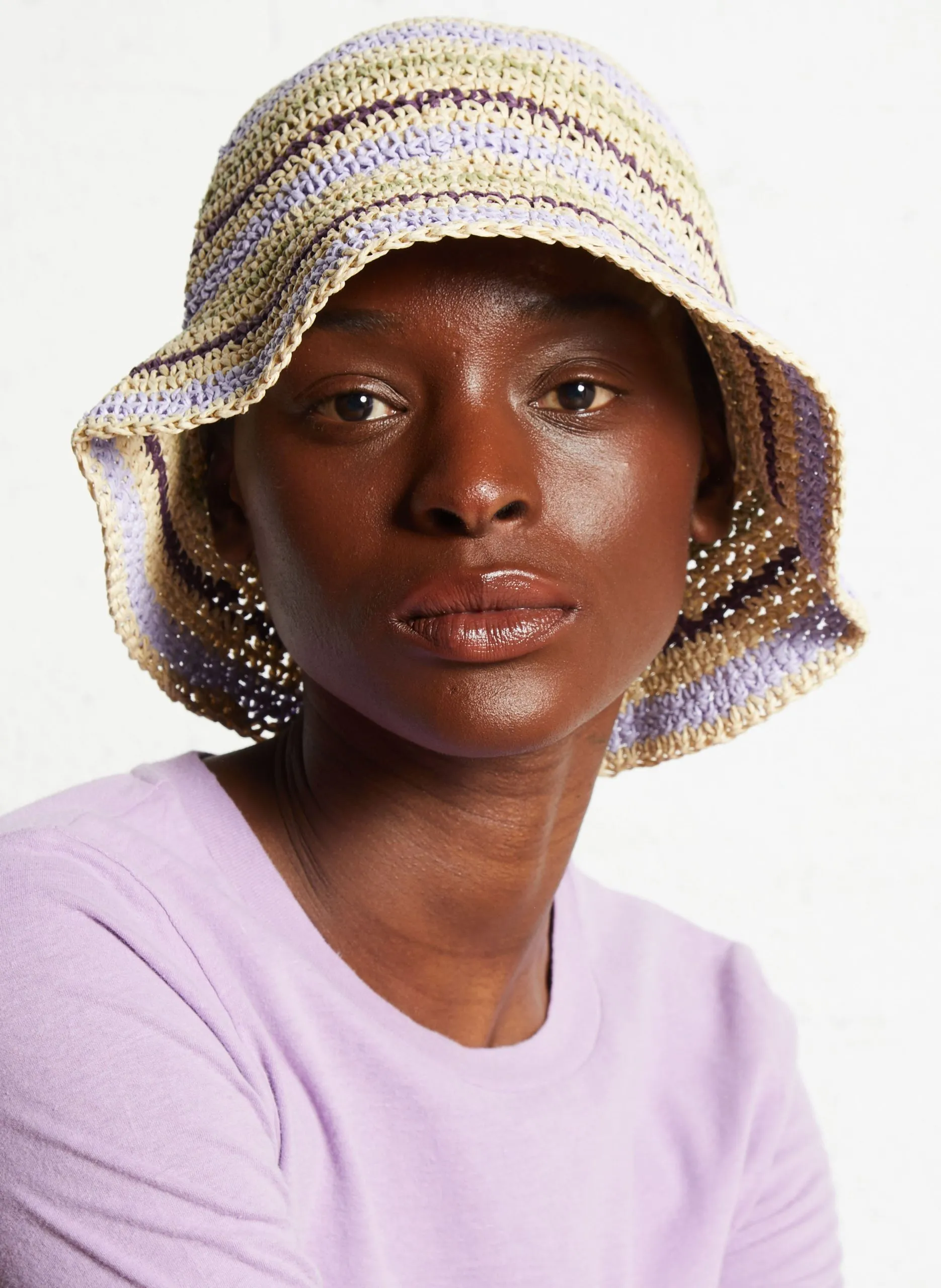 Chapeau en paille Jaune