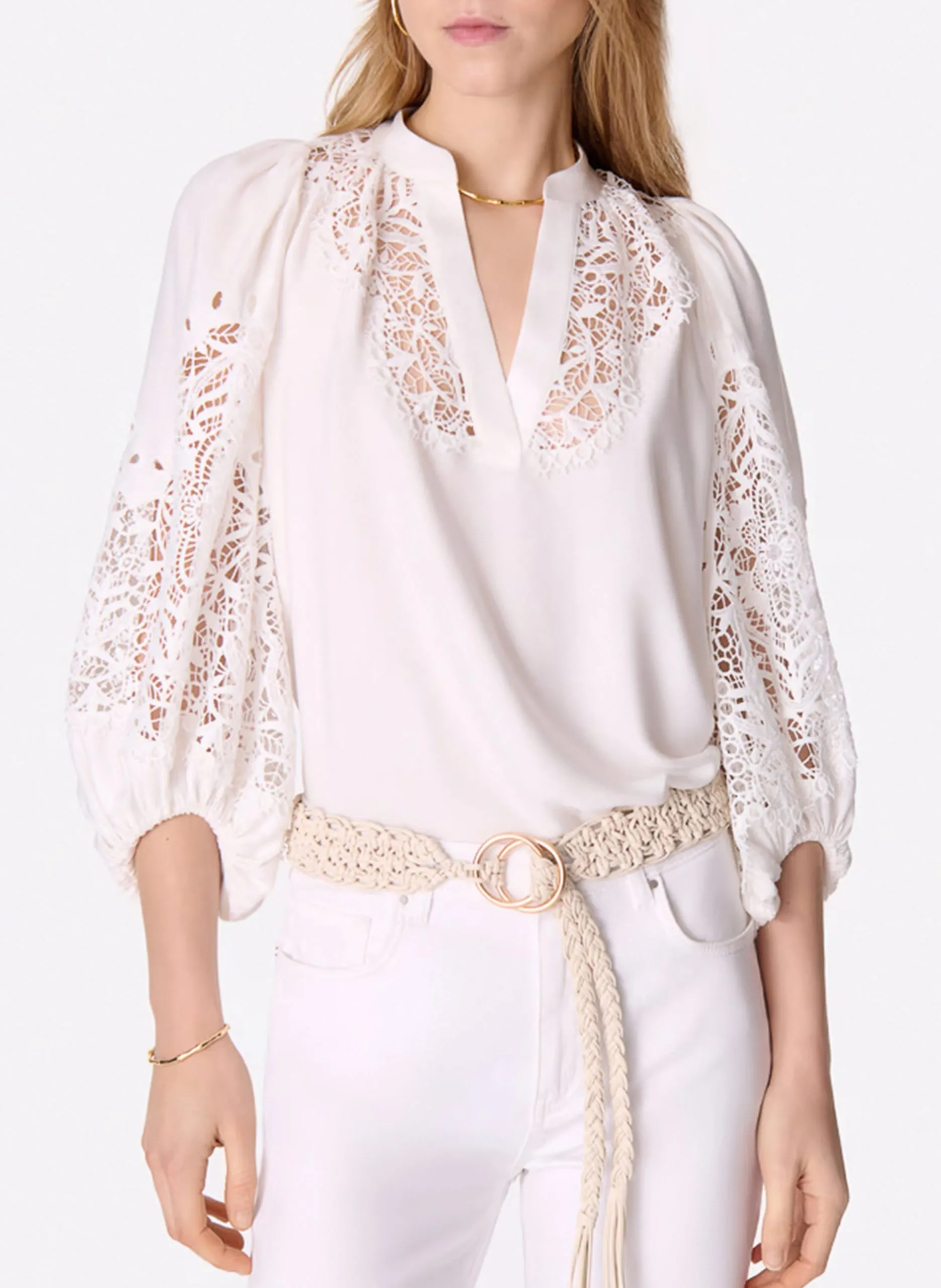 Blouse col V Blanc BELL