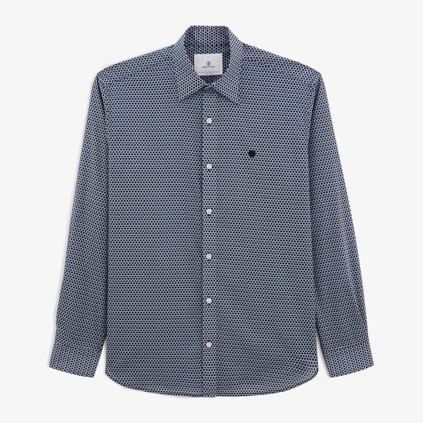 Chemise alvéoles Bleu CHARLES