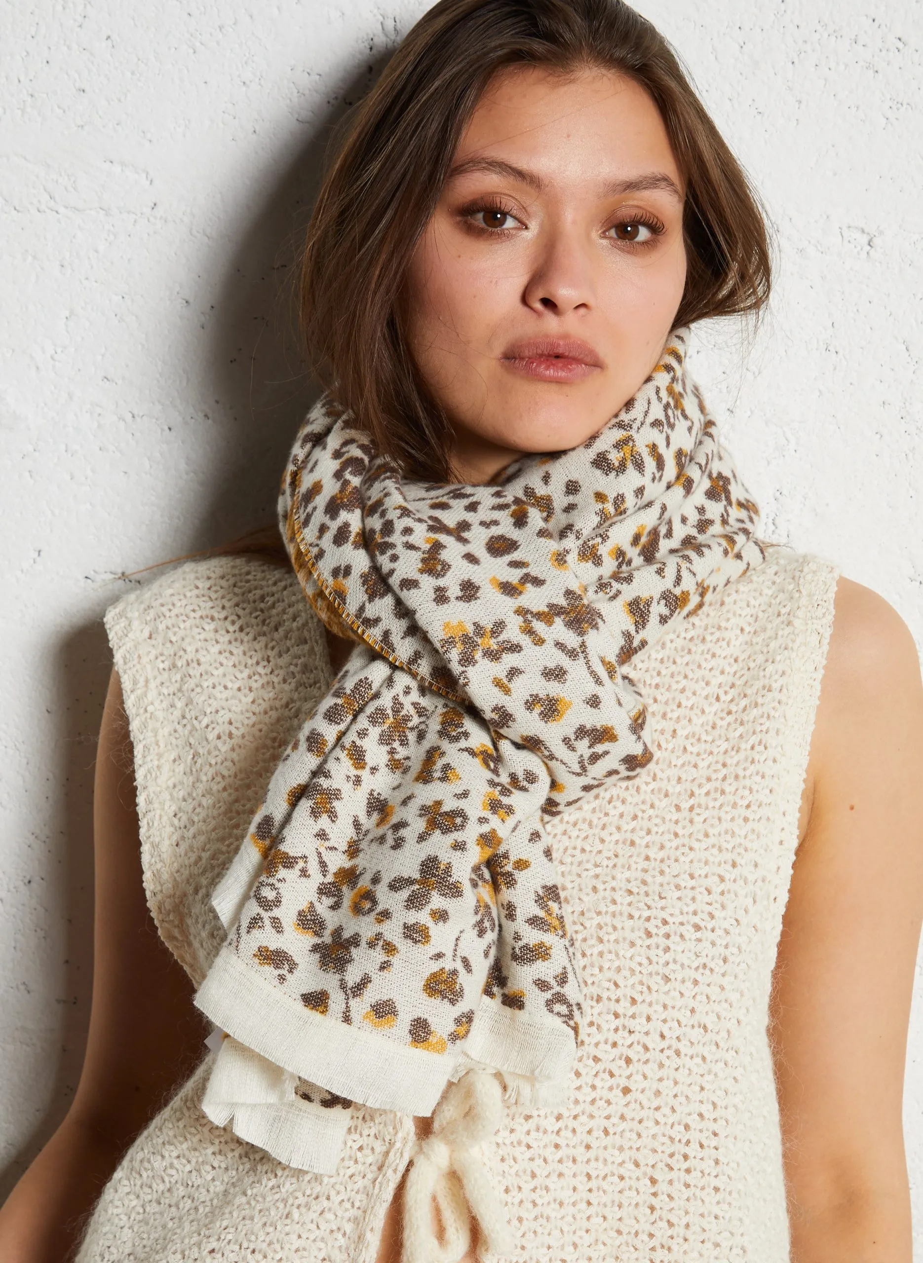 Echarpe en coton Multicolore