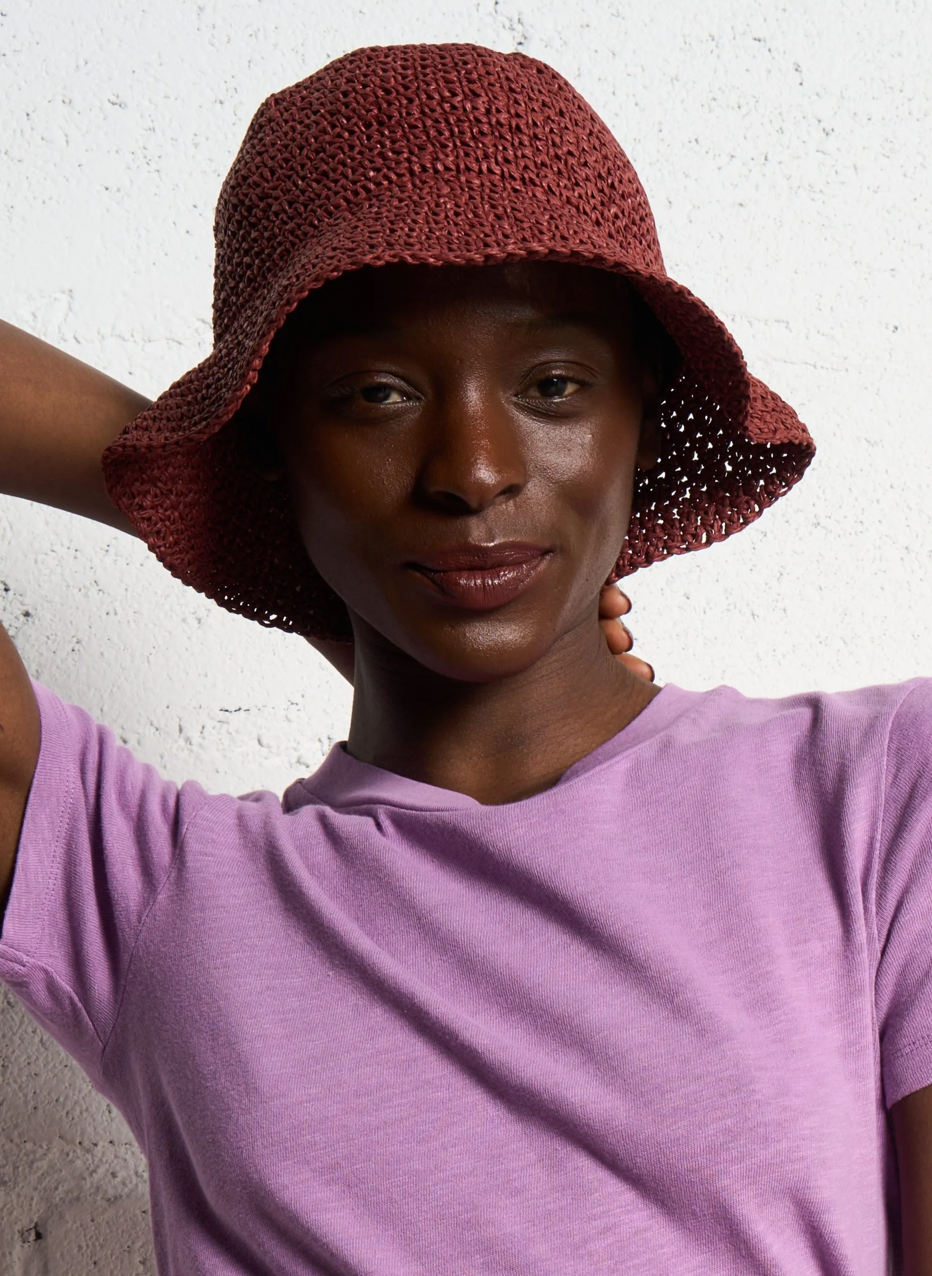 Chapeau en paille Marron