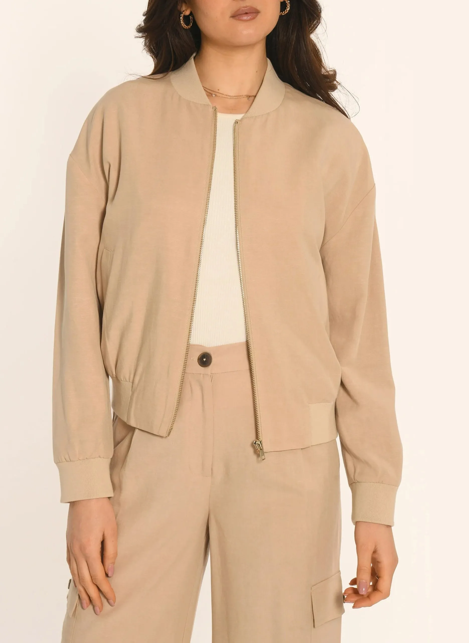 Blouson droit Beige AMAYA