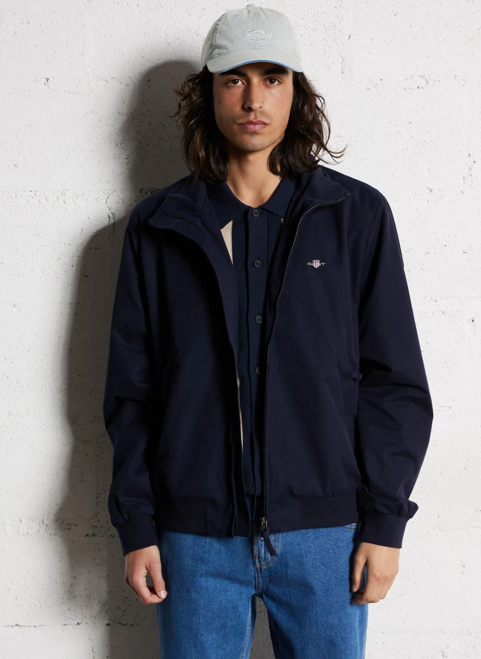 Blouson droit Bleu