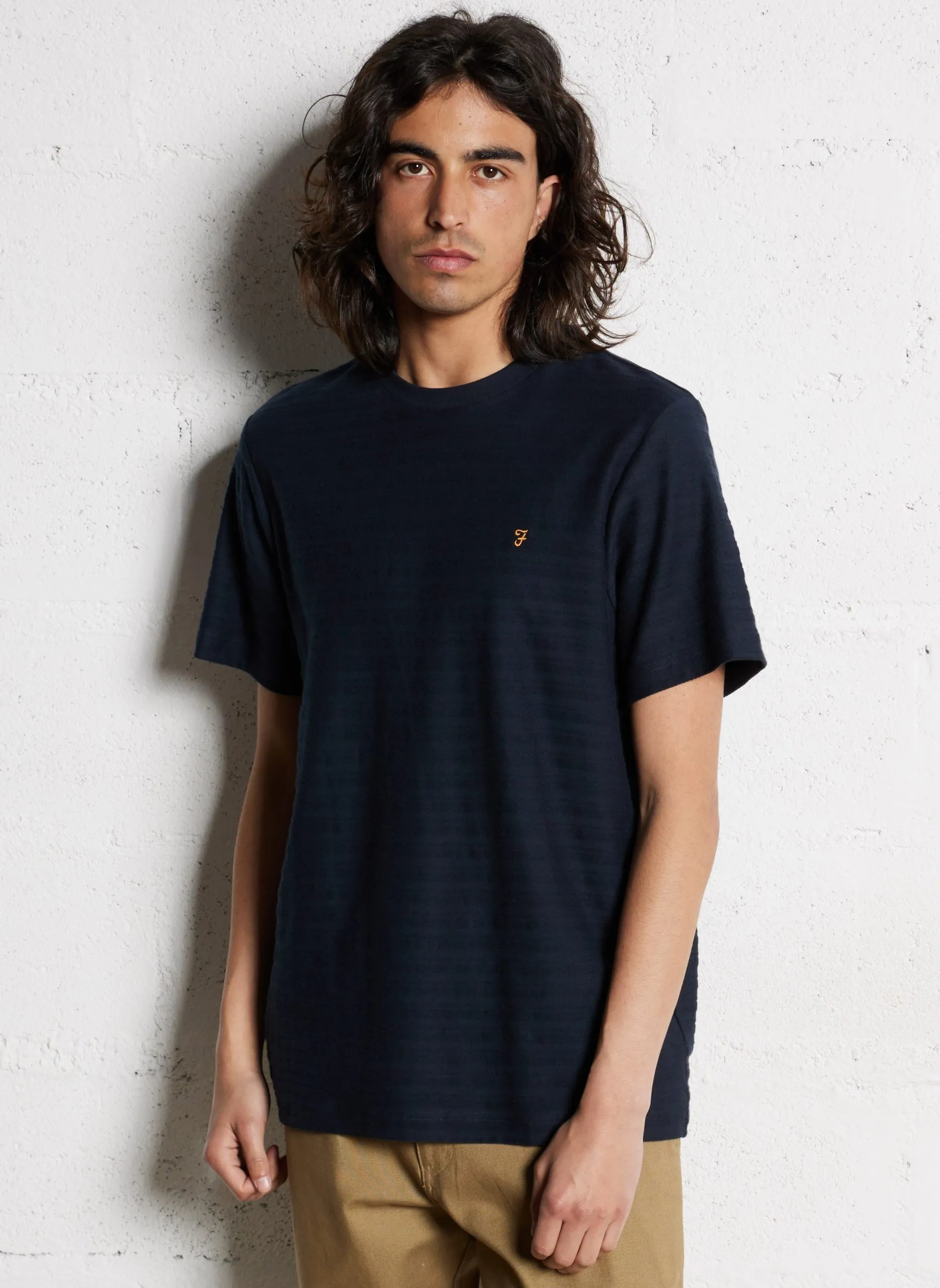 Tee-shirt droit en coton bio Bleu TALWIN