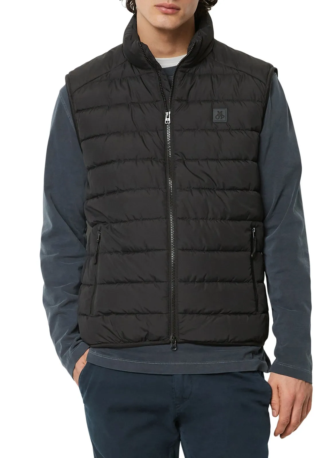 Doudoune sans manches en polyester recyclé Noir