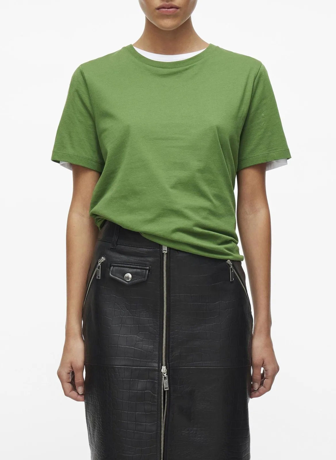 Tee-shirt droit en coton Vert