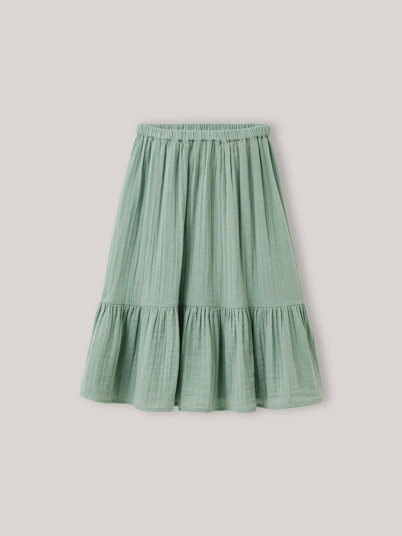 Jupe en gaze en coton biologique Vert