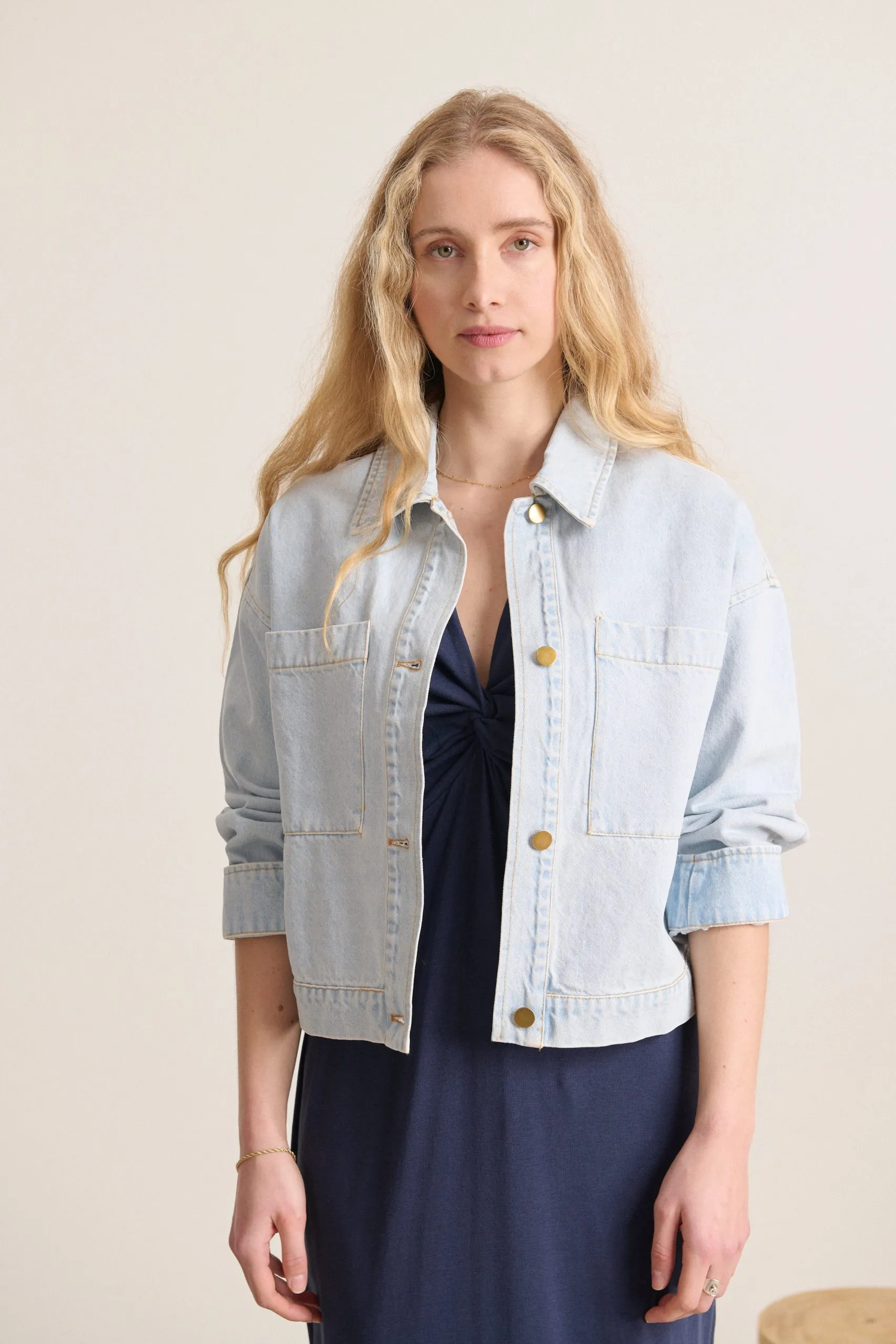 Veste courte en denim Bleu VALENCE