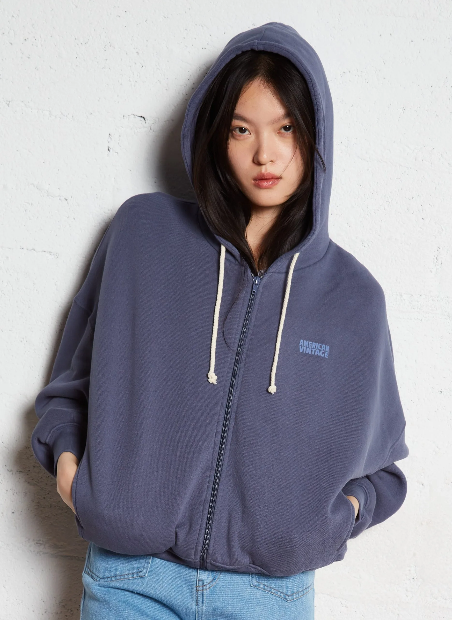Sweat oversize en coton mélangé Bleu IZUBIRD
