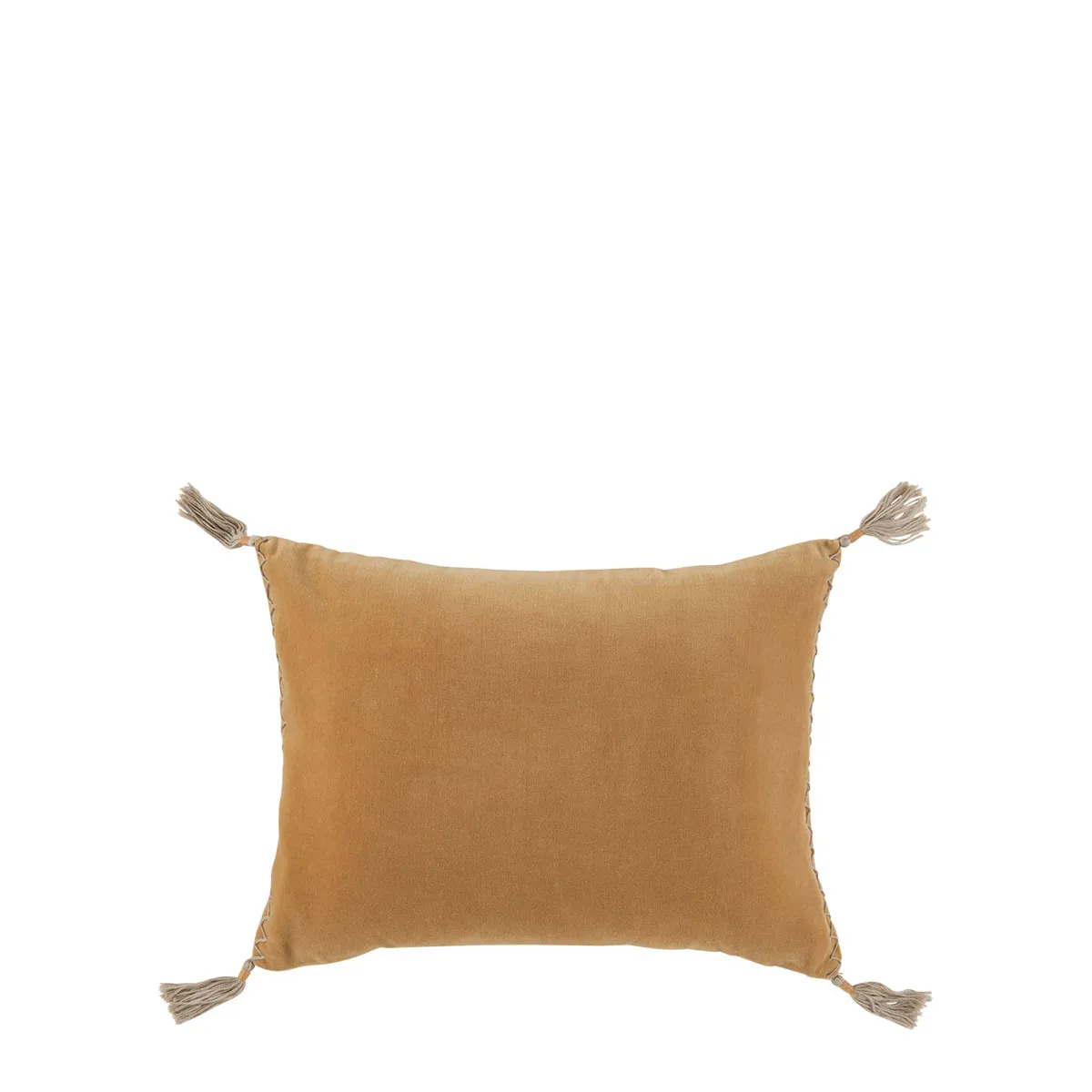 Housse de coussin mattéo en velours de coton Orange
