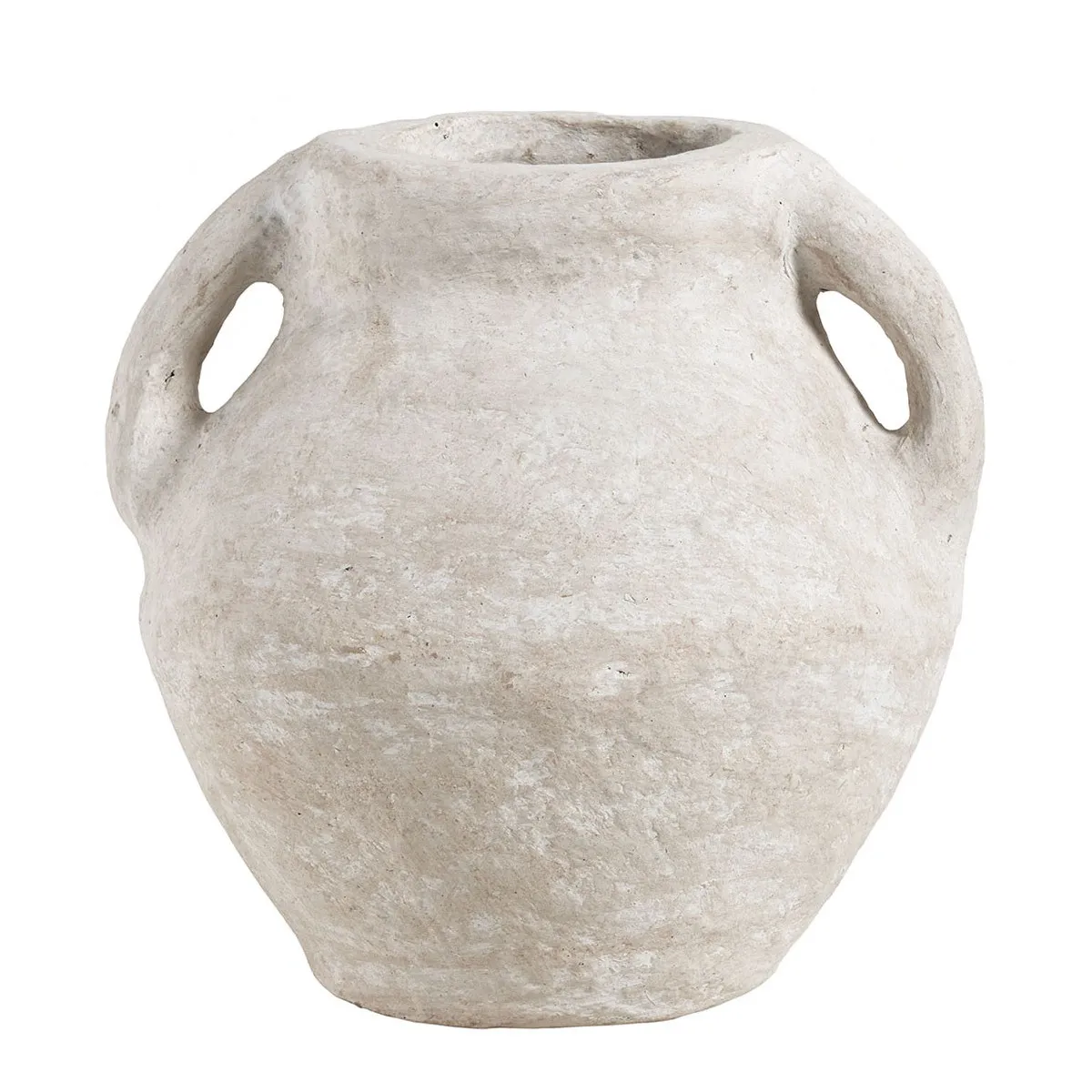 Vase amphore décoratif calista en papier maché Blanc