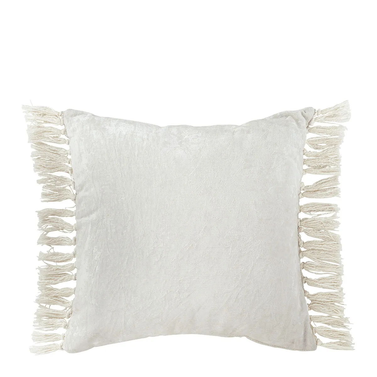 Housse de coussin en velours irisé Blanc